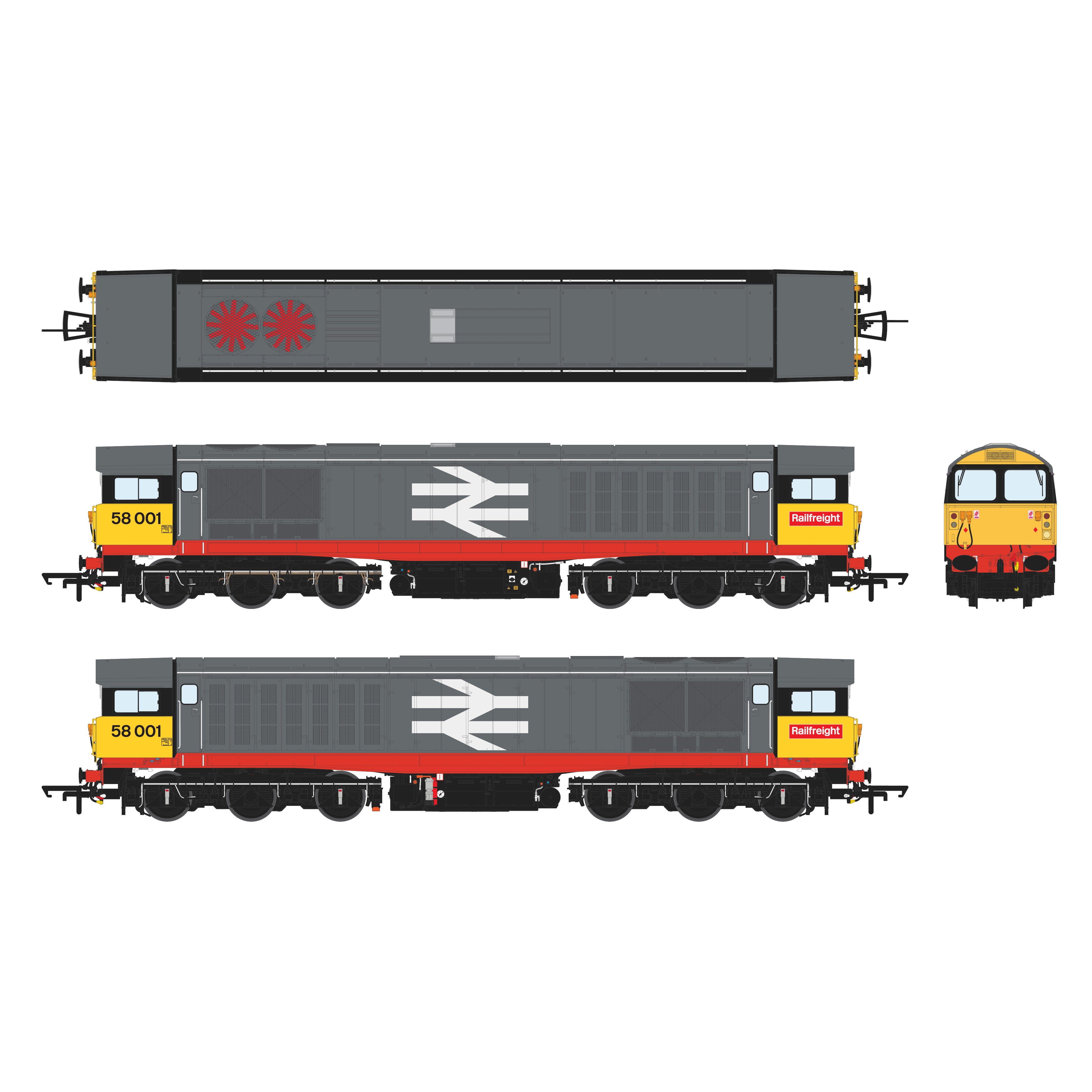 Class 58 - Railfreight - 58001 - DCC Sound Fitted