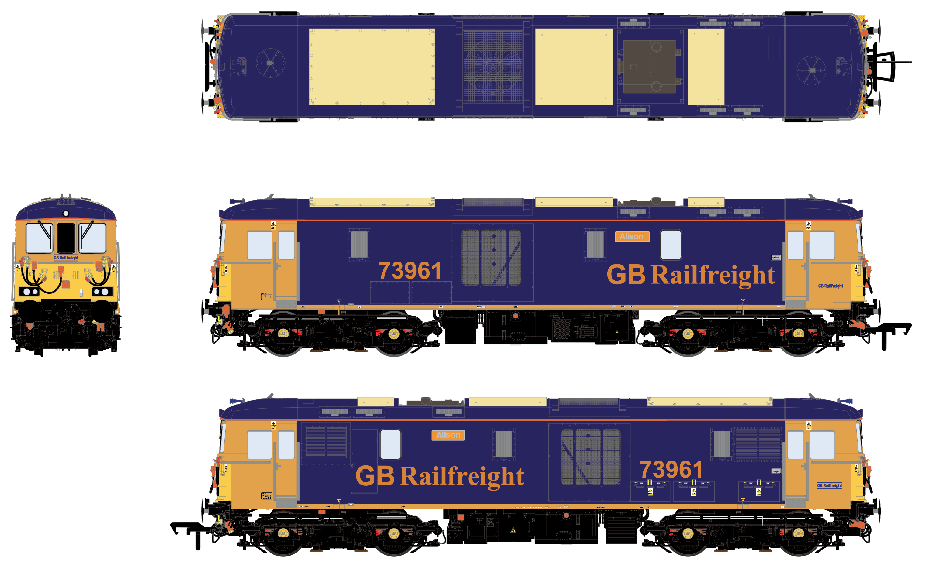 Klasse 73 - GBRf (Aktuell) - 73961 Alison - Mit DCC-Sound ausgestattet