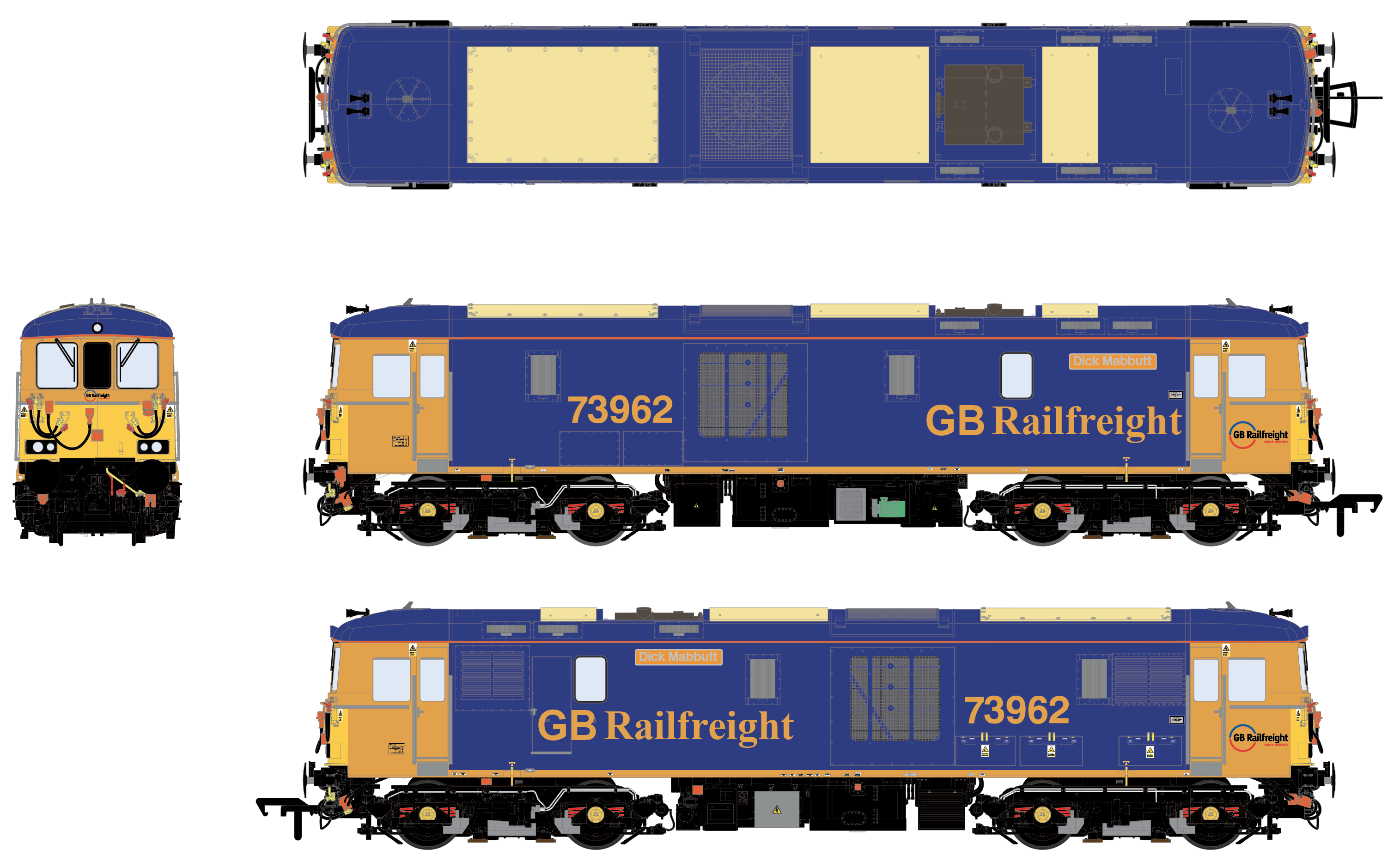 Klasse 73 - GBRf (Früh) - 73962 Dick Mabbutt - Mit DCC-Sound ausgestattet