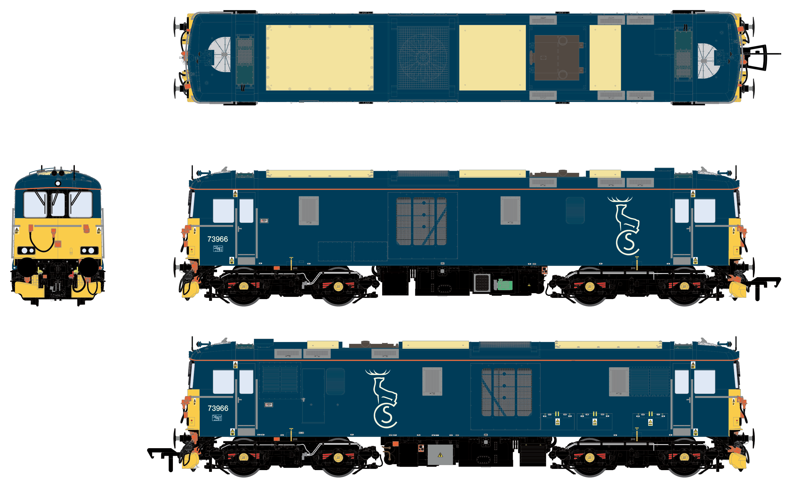 Class 73 - Caledonian (Aktuell) - 73966