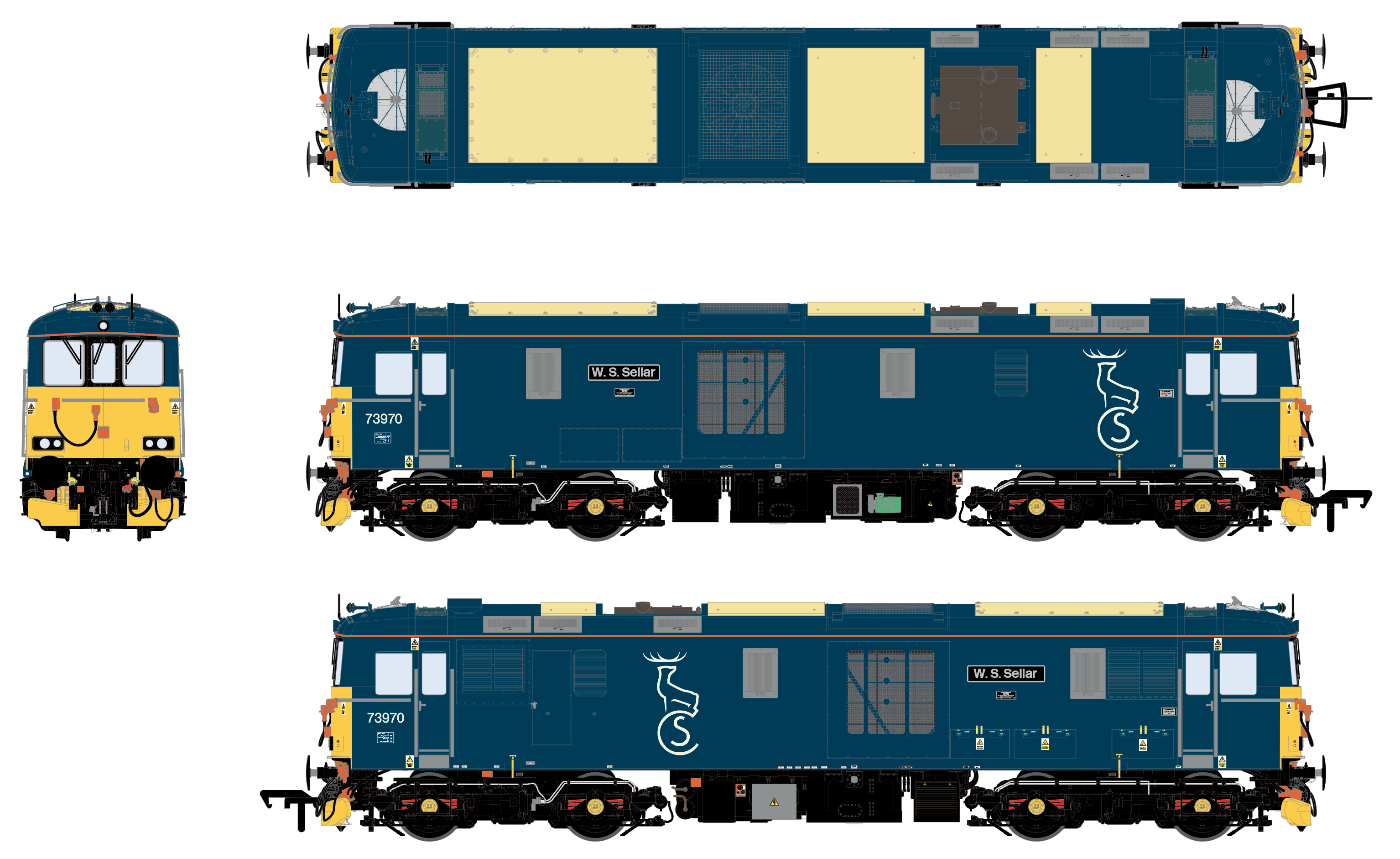 Klasse 73 - Caledonian (Aktuell) - 73970 W. S. Sellar - Mit DCC-Sound ausgestattet