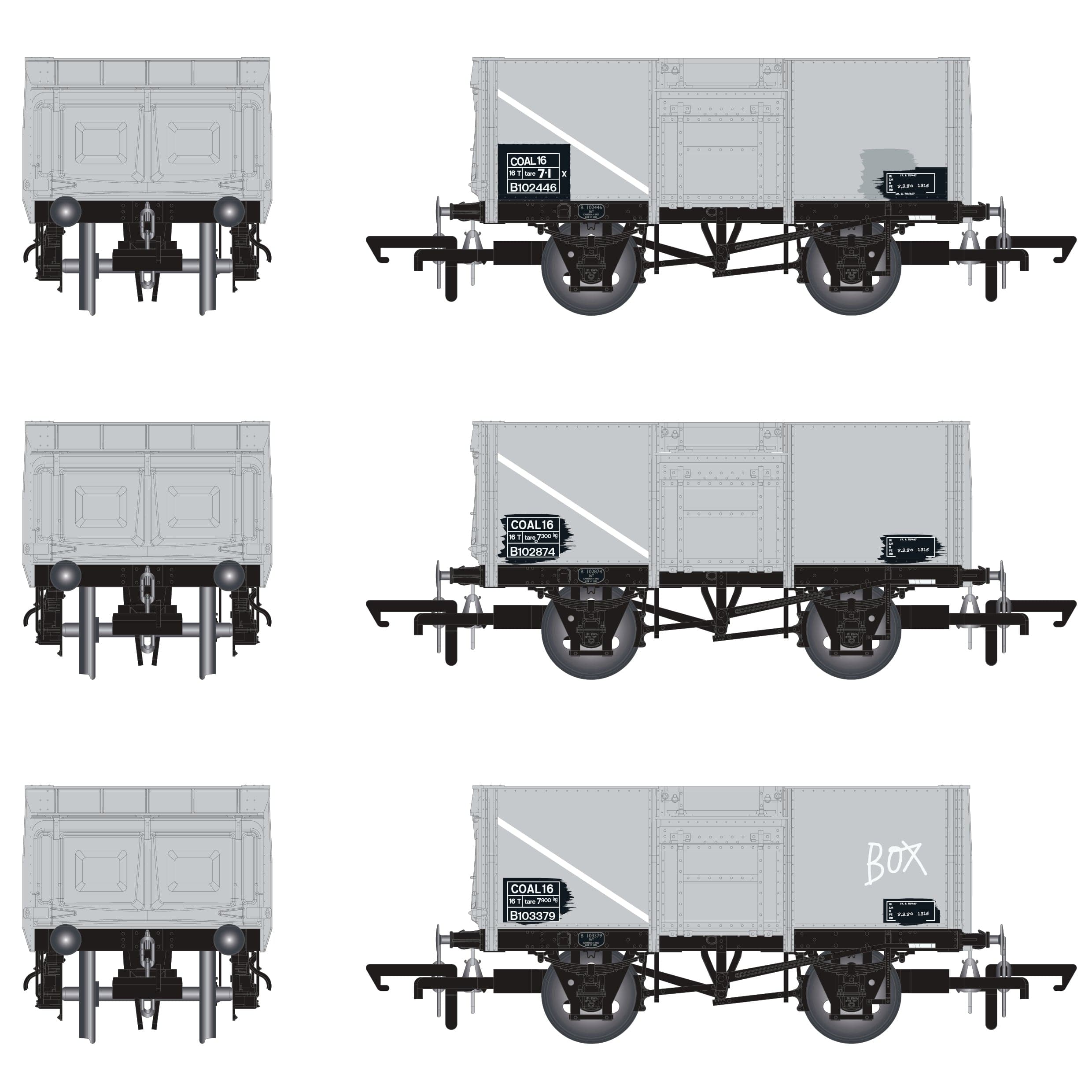 BR 16T Mineral – 1/109 – BR Freight Grey (TOPS COAL 16) – Packung H