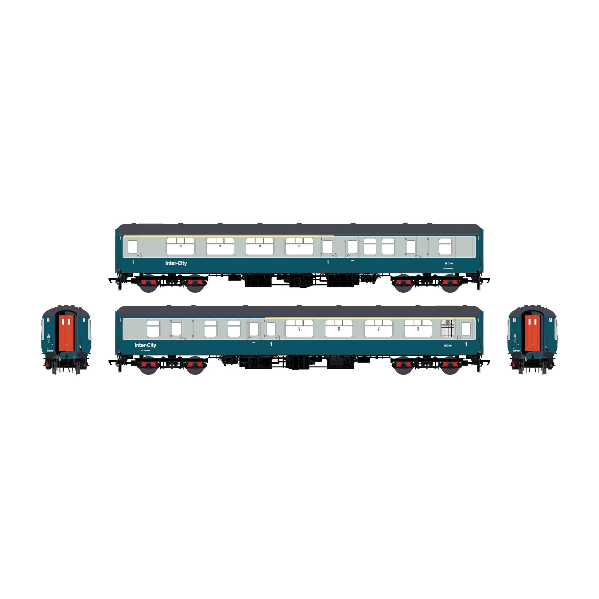 BR Mk.2c (großes Toilettenfenster) BFK M17119 Blau/Grau mit InterCity