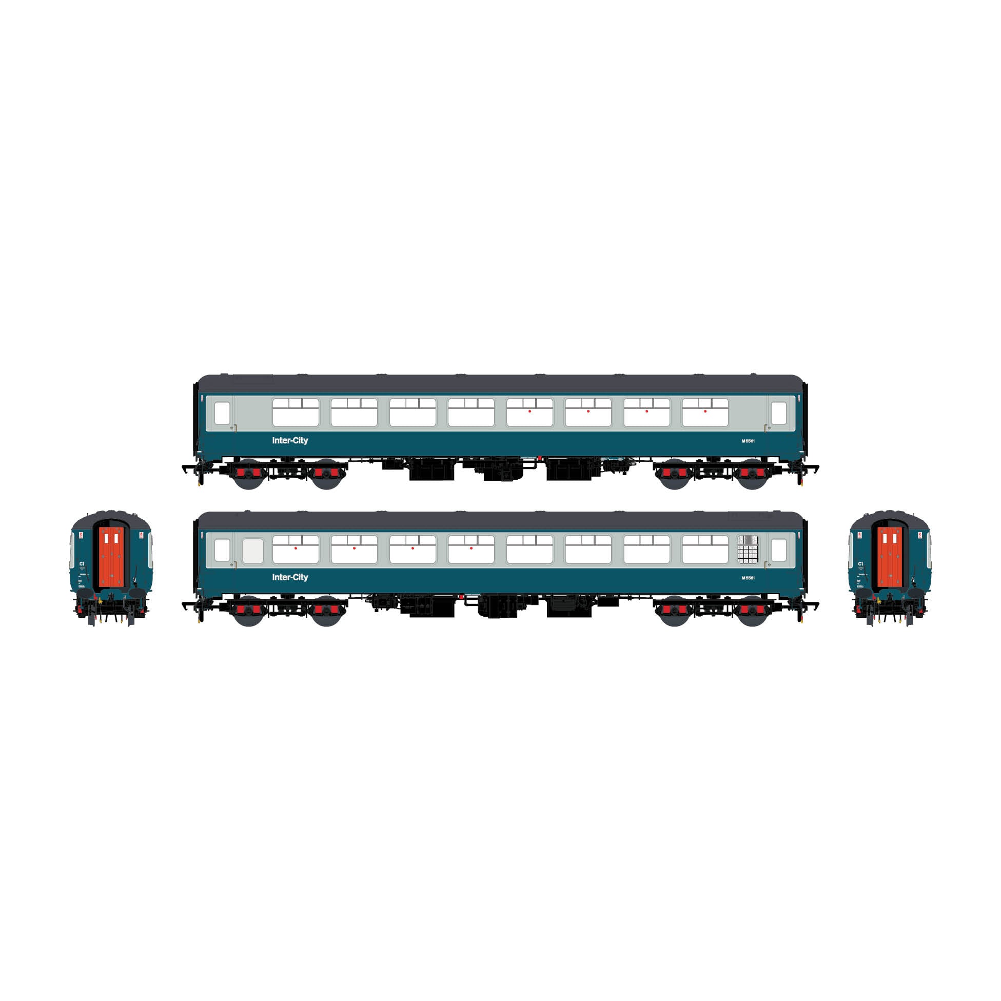 BR Mk.2c (großes Toilettenfenster) TSO M5561 Blau/Grau mit InterCity