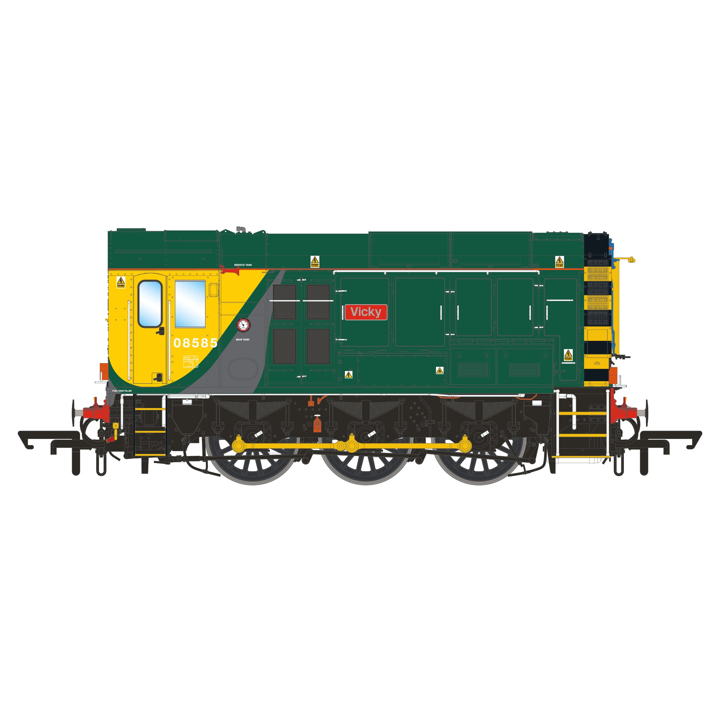 BR Klasse 08 - Freightliner Grün - 08585 'Vicky' - DCC Sound