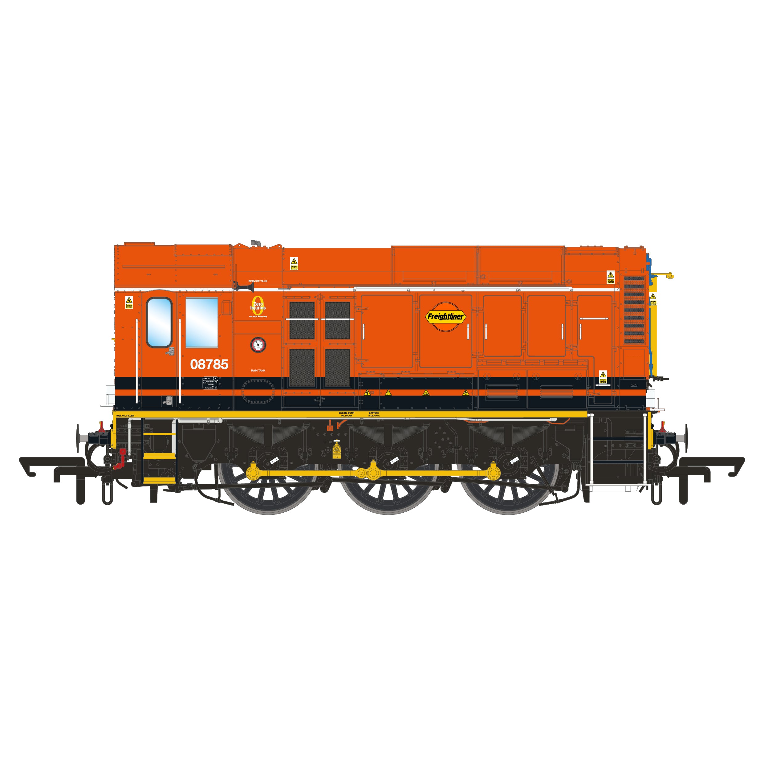 BR Klasse 08 - Freightliner/G&W Orange - 08785