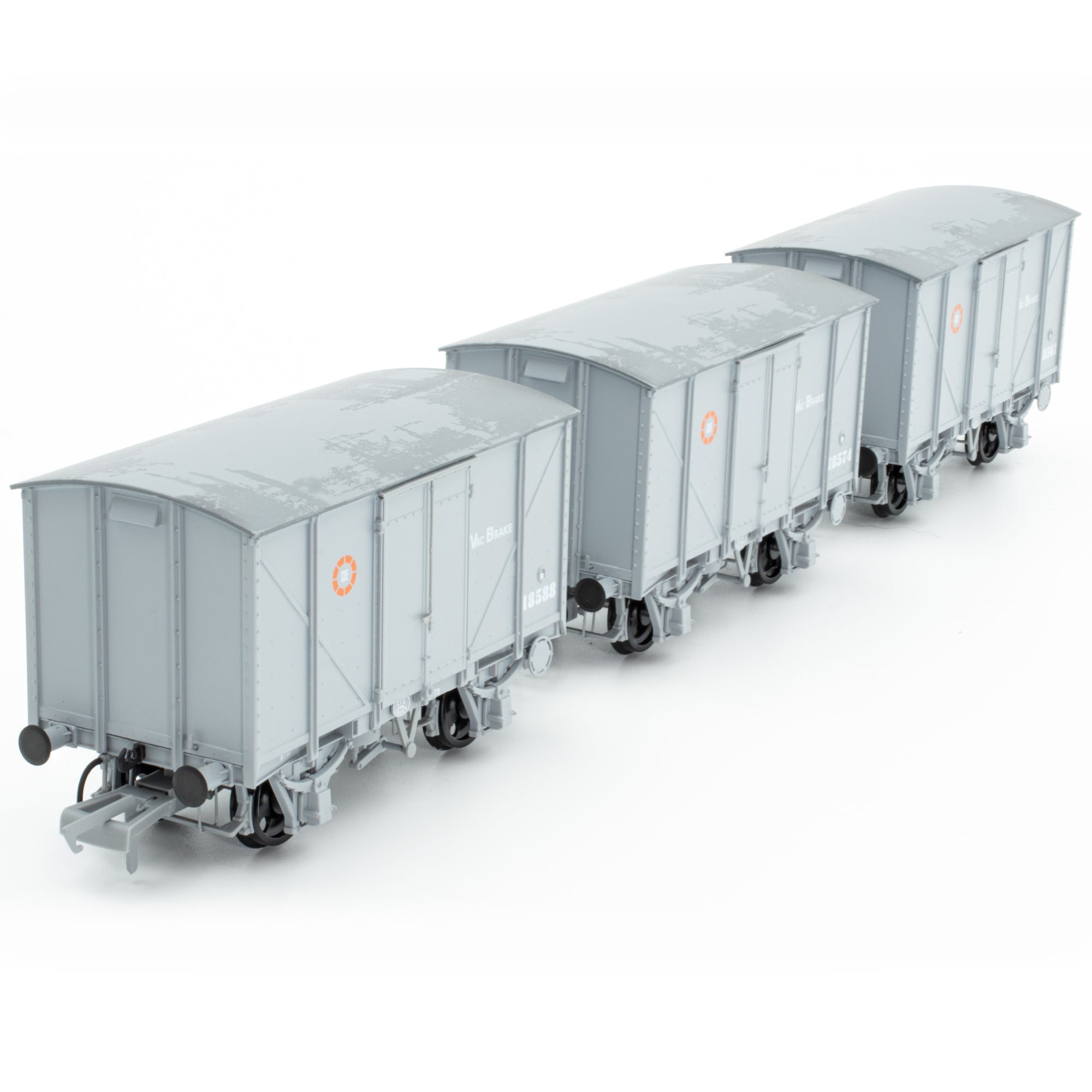 CIE Bulleid H Van – Grau (CIE-Roundel-Ära) – mit Vakuum ausgestattet – Packung 2