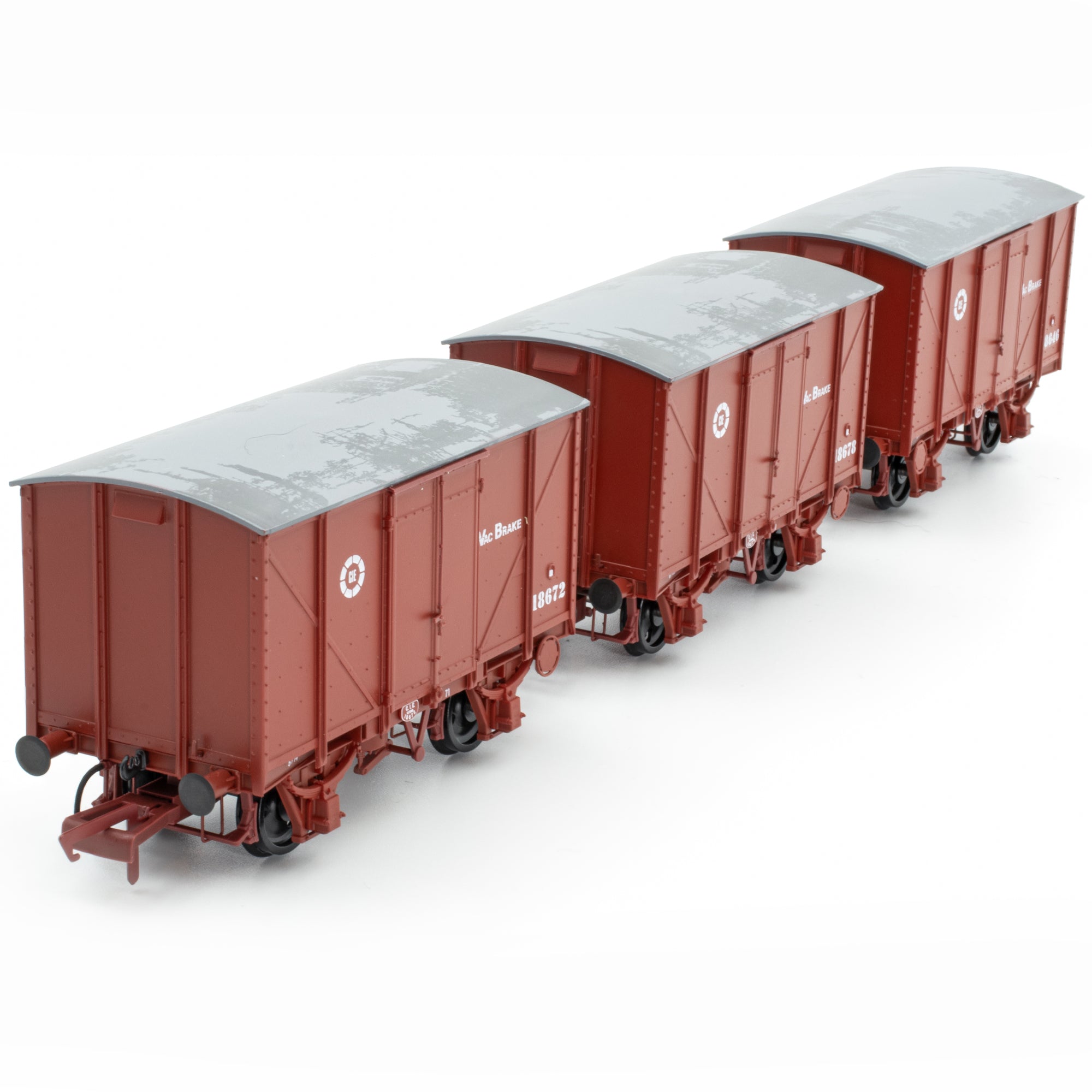 CIE Bulleid H Van – Braun (CIE-Roundel-Ära) – Vakuum ausgestattet – Packung 1