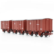 CIE Bulleid H Van – Braun (CIE-Roundel-Ära) – mit Vakuum ausgestattet – Packung 2