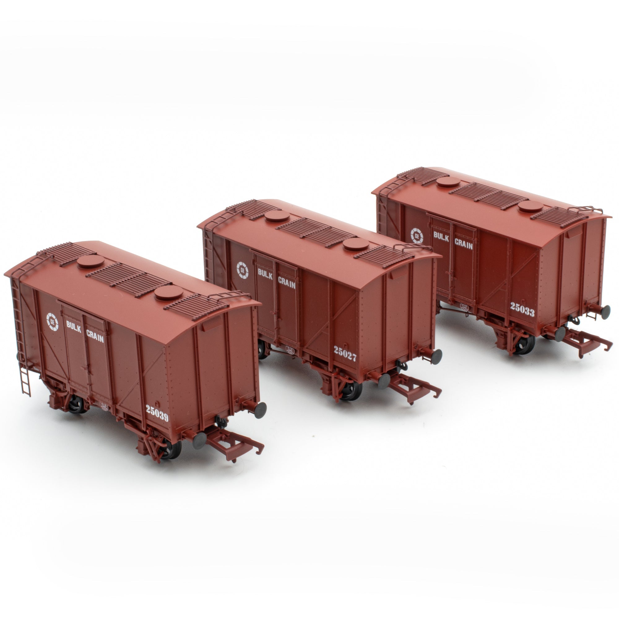 CIE Bulleid Bulk Grain Wagon – Braun (CIE Roundel-Ära) – Pack 1