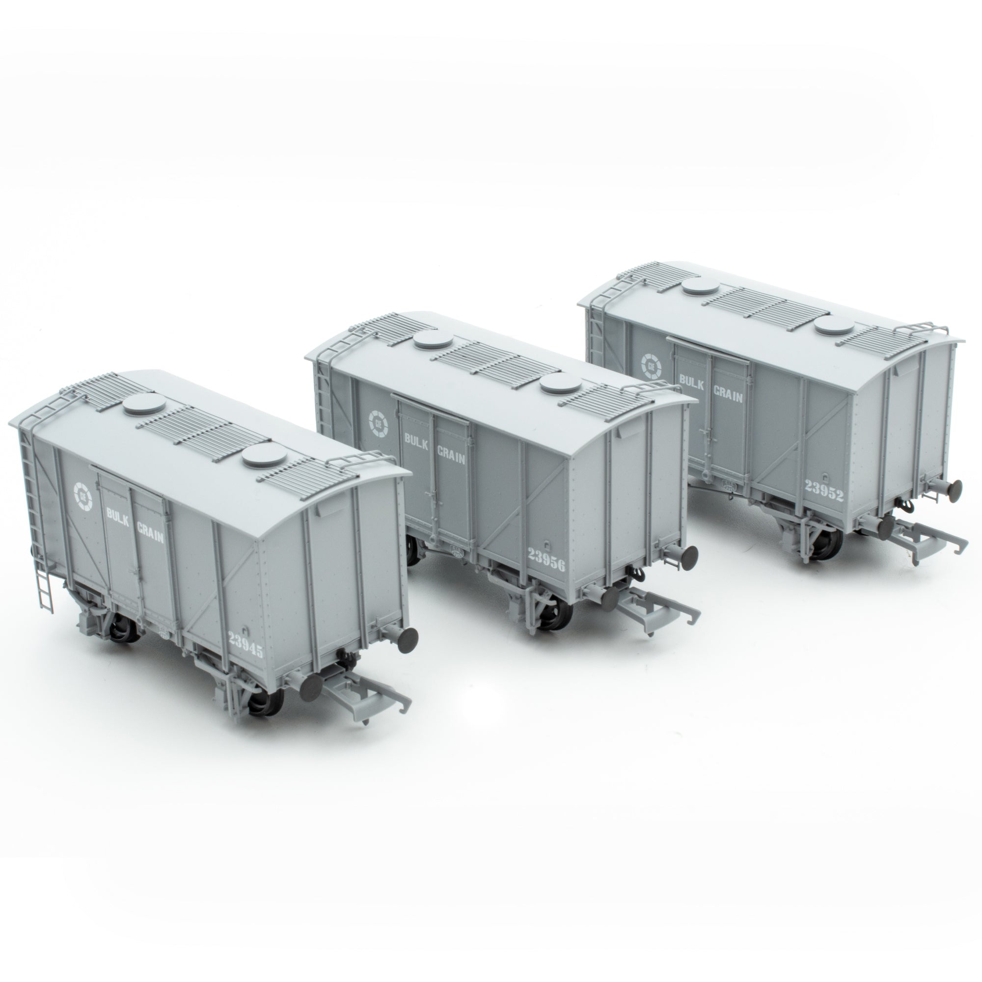 CIE Bulleid Bulk Grain Wagon – Grau (CIE Roundel-Ära) – Pack 1
