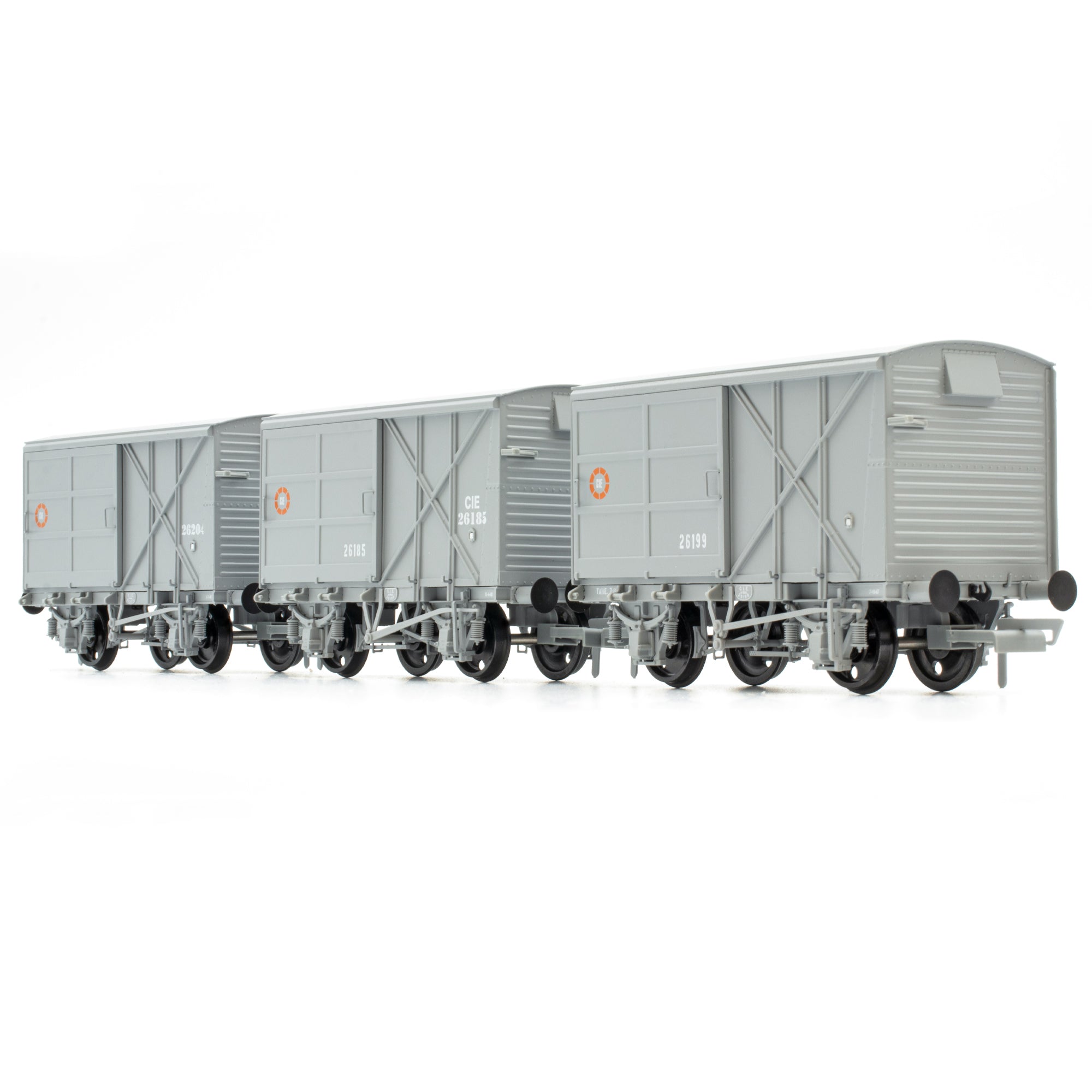 CIE Bulleid Palettenwagen – Grau (CIE Roundel-Ära) – Pack 3