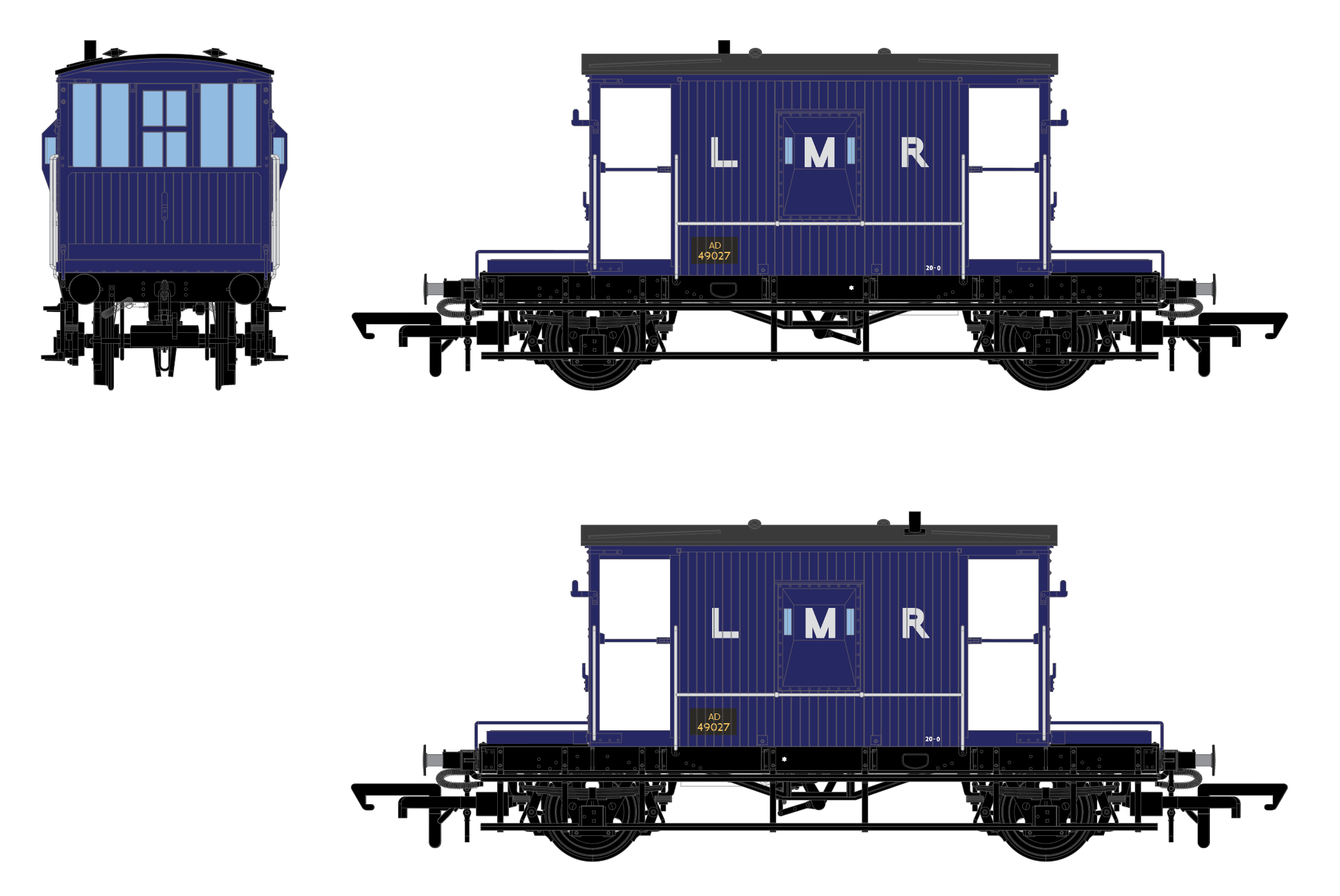 BR Bremserwagen - Longmoor Blau - AD49027