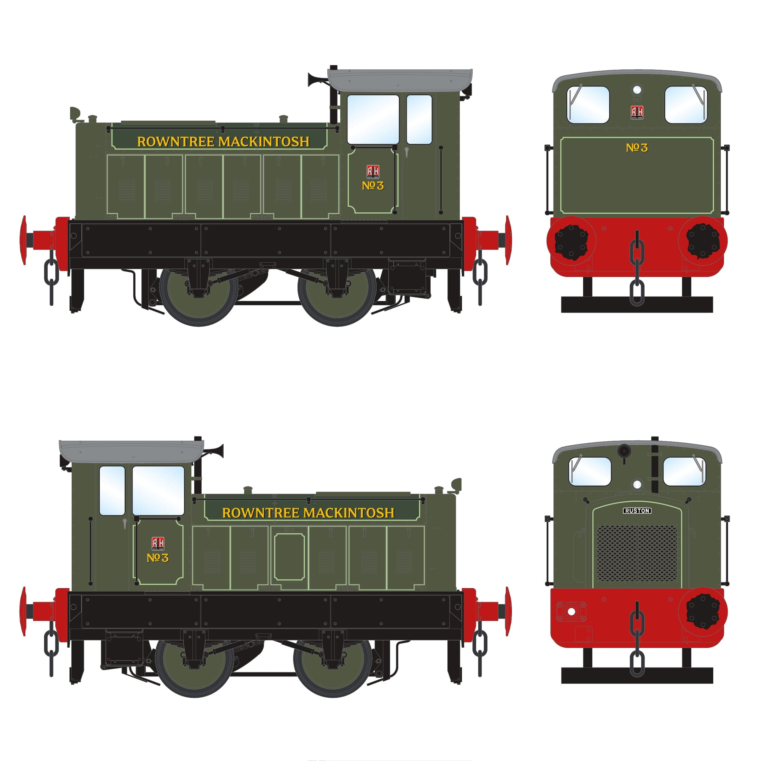 441934/1960 – Rowntree Macintosh Nr. 3 – Lined Green – DCC Sound Fitted