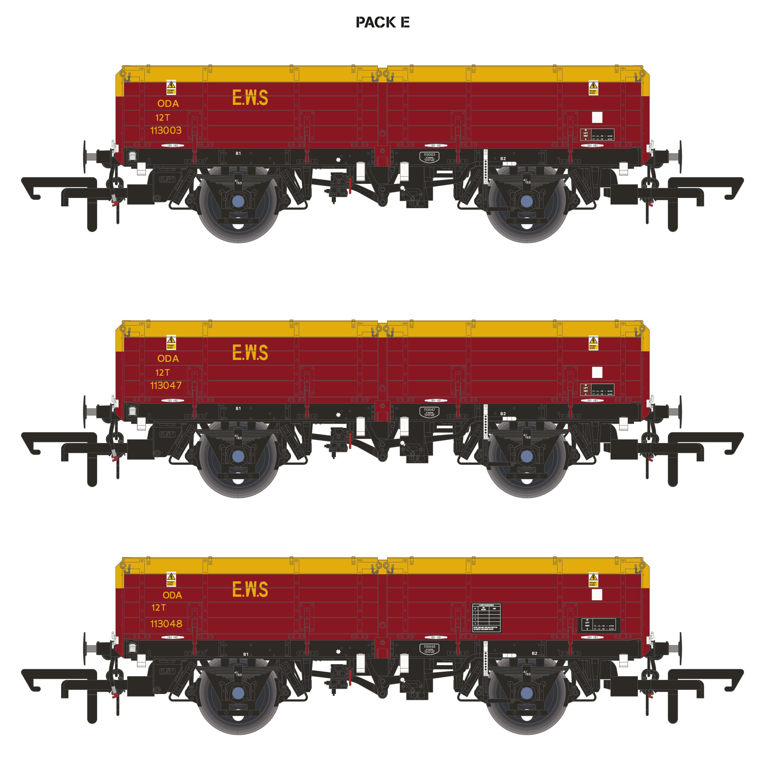 ODA - EWS Maroon/Gelb - Dreierpack E