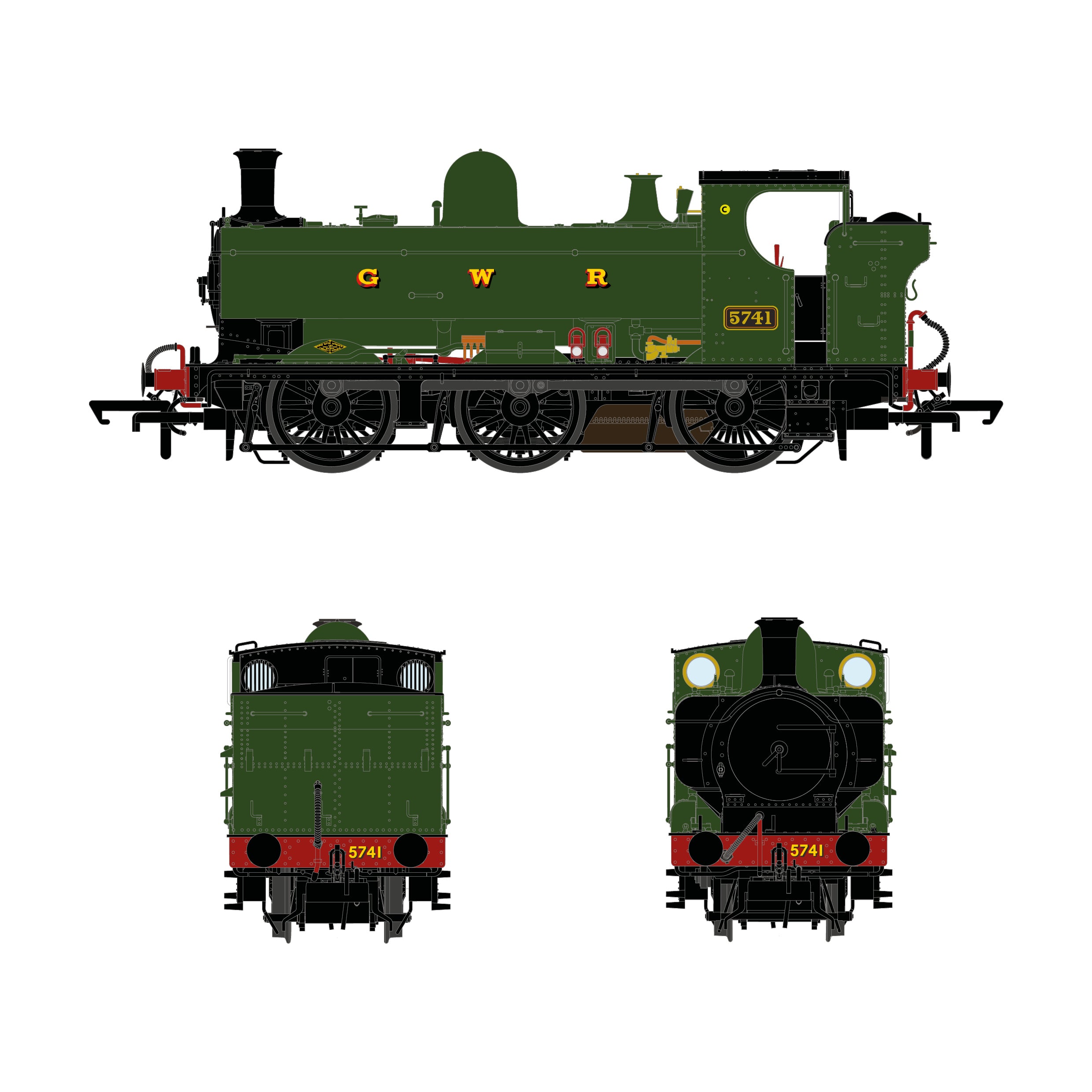 5700-Klasse – 5741 – GWR Green – DCC Sound ausgestattet