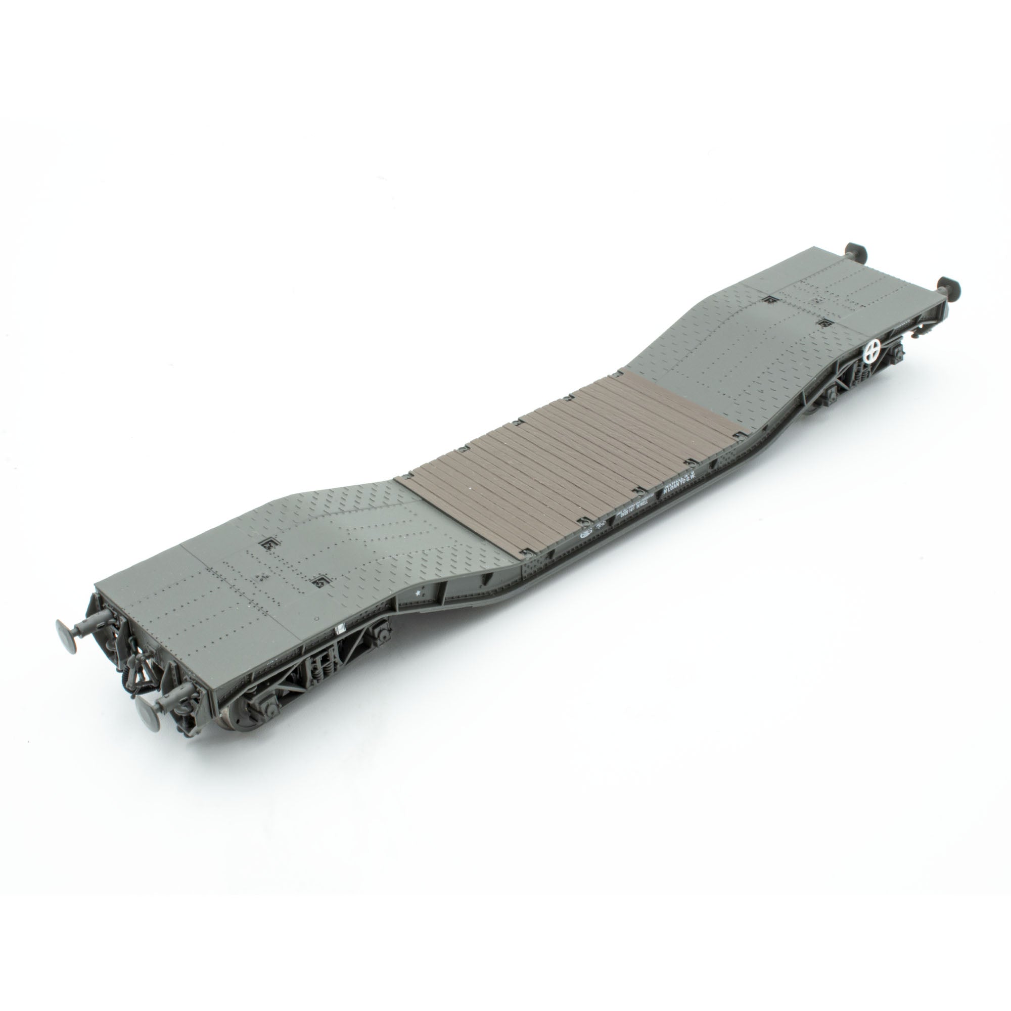 50t „Warwell“-Militärflachwagen mit Drehgestellen mit Diamantrahmen in WD-Lackierung (GWR-Variante) – Nr. 8