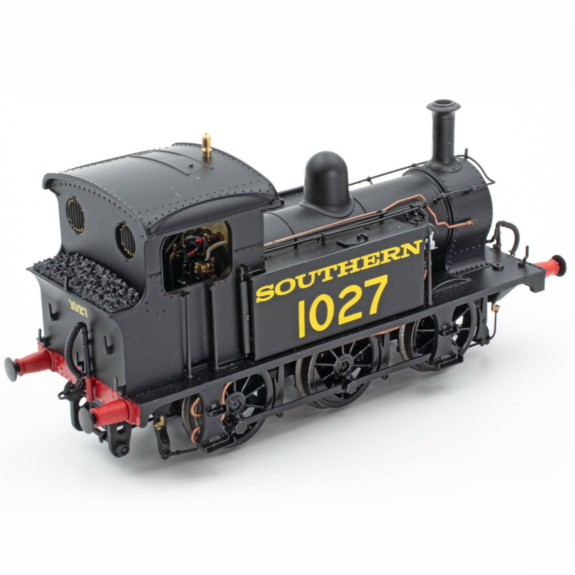 SECR P Klasse 0-6-0T 1027 in SR-Schwarz mit ägyptischer Beschriftung