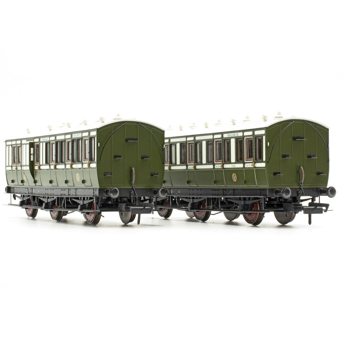Genesis 6w - Cambrian Eisenbahnen Gestreift Bronzegrün/Creme - Doppelpack I