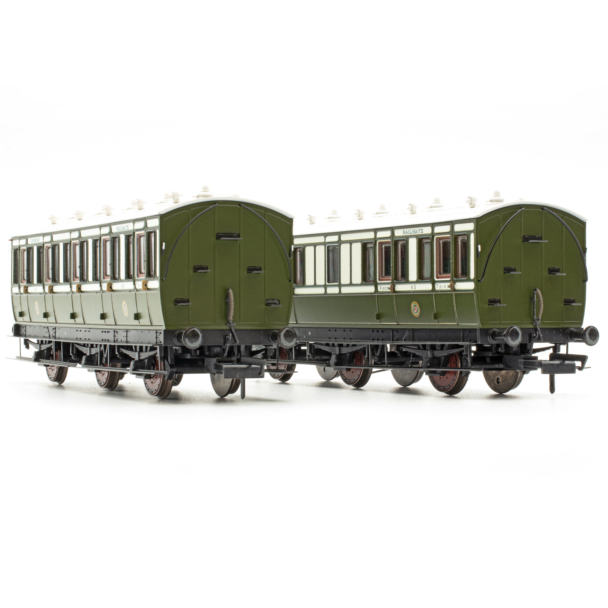 Genesis 6w - Cambrian Eisenbahnen Gestreift Bronzegrün/Creme - Doppelpack H