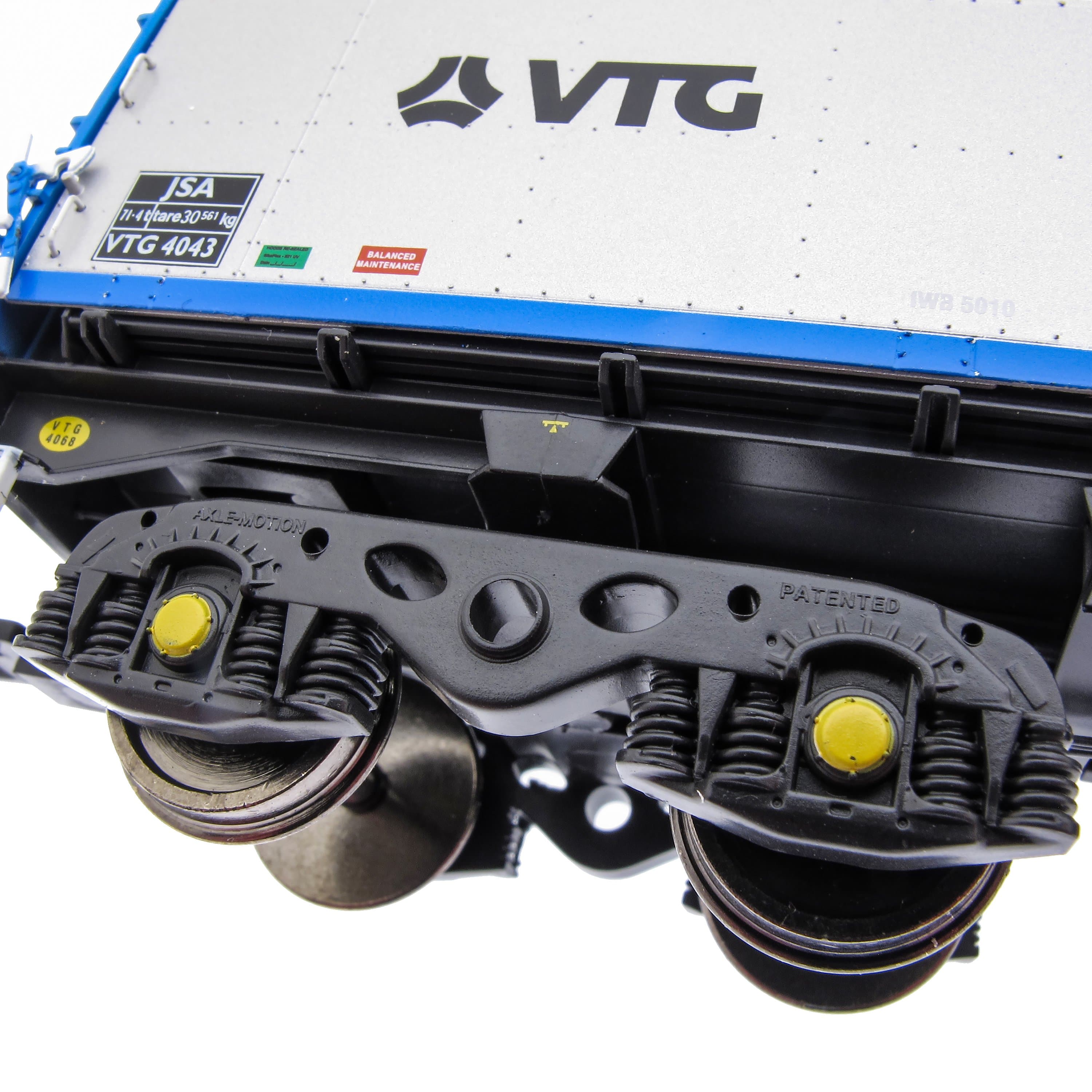 JSA-Drehgestell-Planwagen aus Stahl, Doppelpack – VTG 3