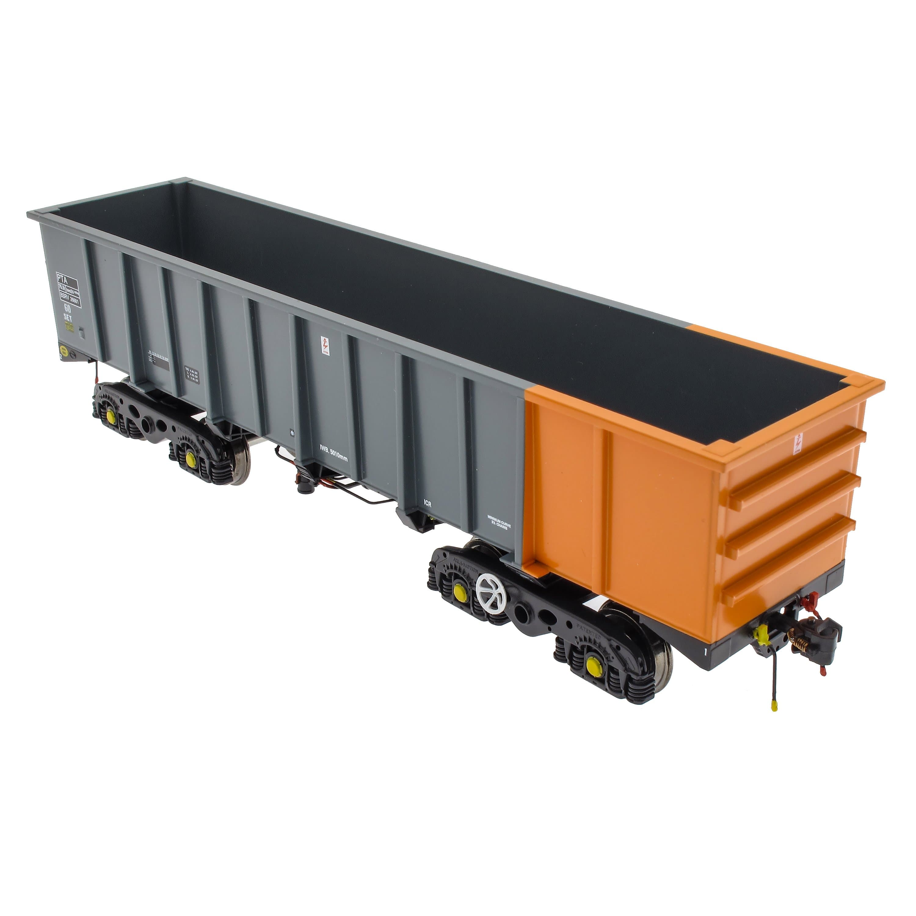 PTA/JTA+JUA Drehgestell-Kippvorrichtung – Britisches Stahlgrau & Orange (Außen)