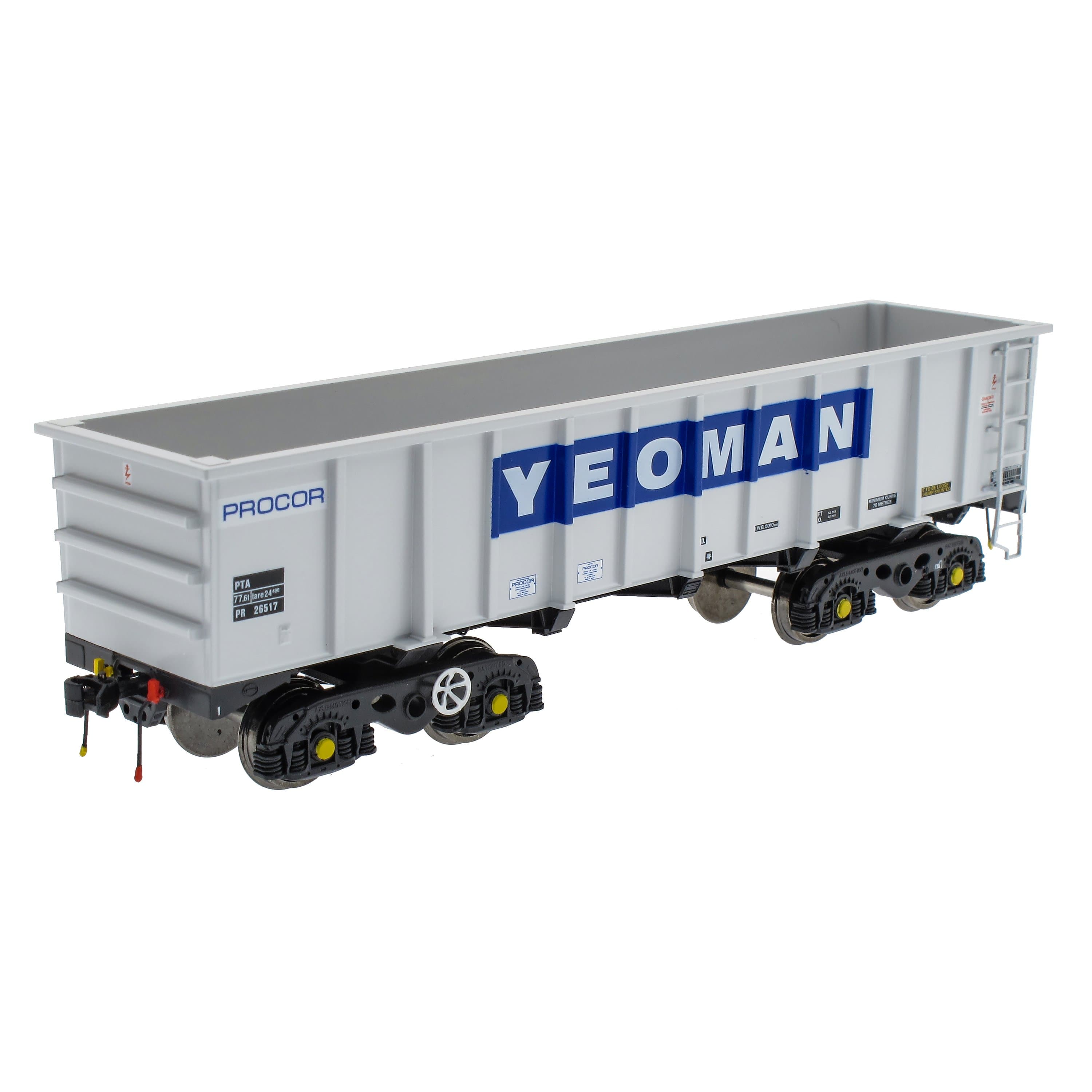 PTA/JUA Bogie Kipper Pack – Yeoman [Procor] Grau/Elfenbein – Innenpaket