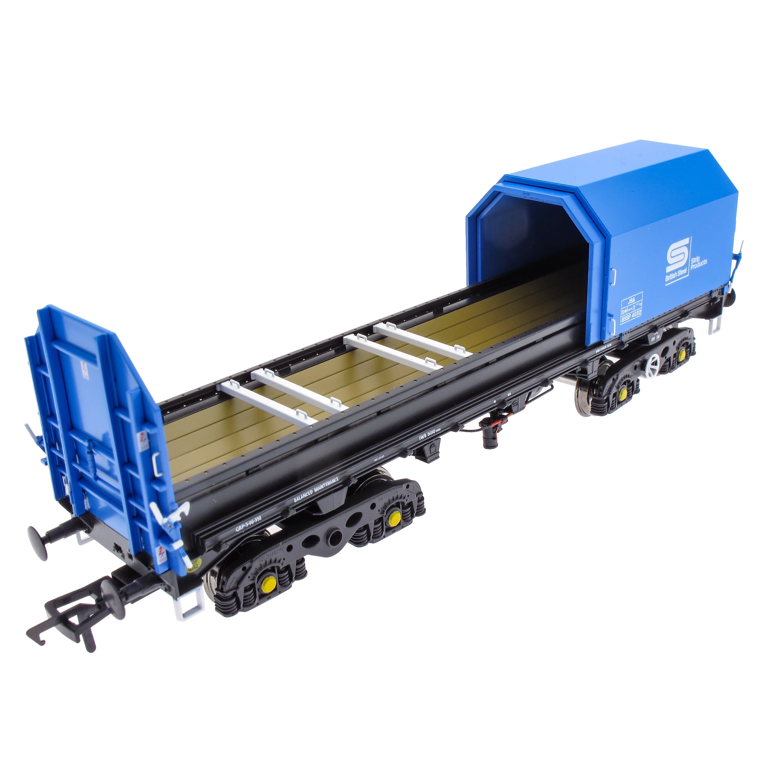 JSA Bogie Planwagen aus Stahl, Doppelpack – British Steel 1