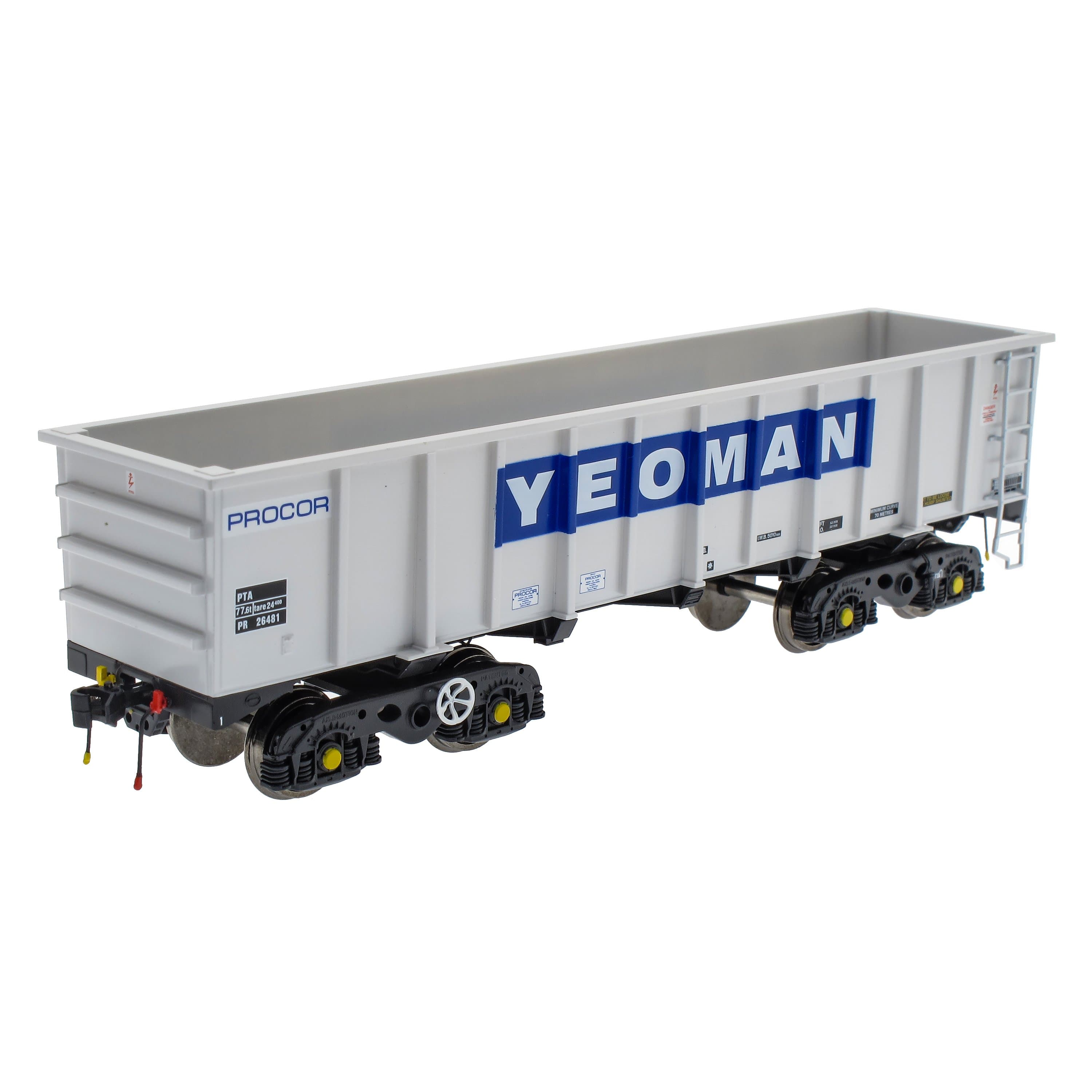 PTA/JUA Bogie Kipper Pack – Yeoman [Procor] Grau/Elfenbein – Innenpaket