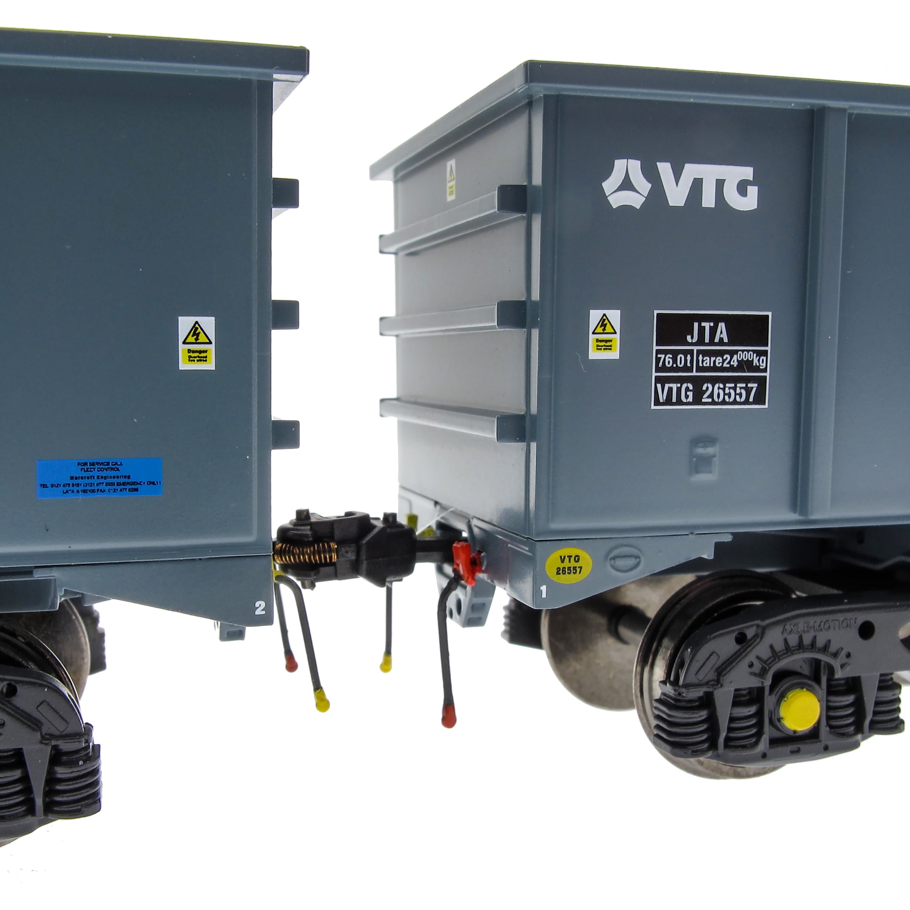 PTA/JTA+JUA Bogie-Kipper-Paket – VTG-Grau – Außenpaket