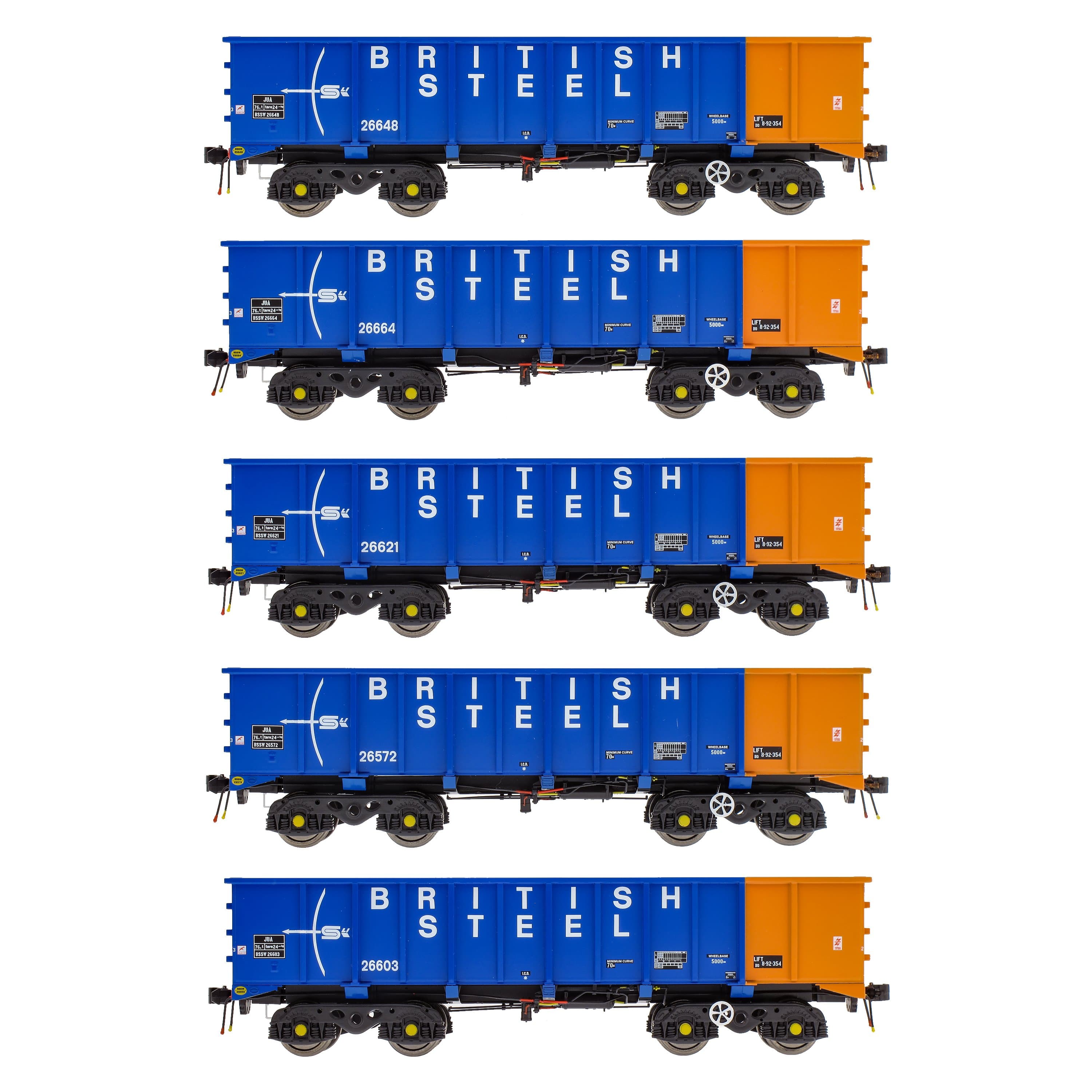 PTA/JUA Bogie Tippler Pack – British Steel Blue (innen)