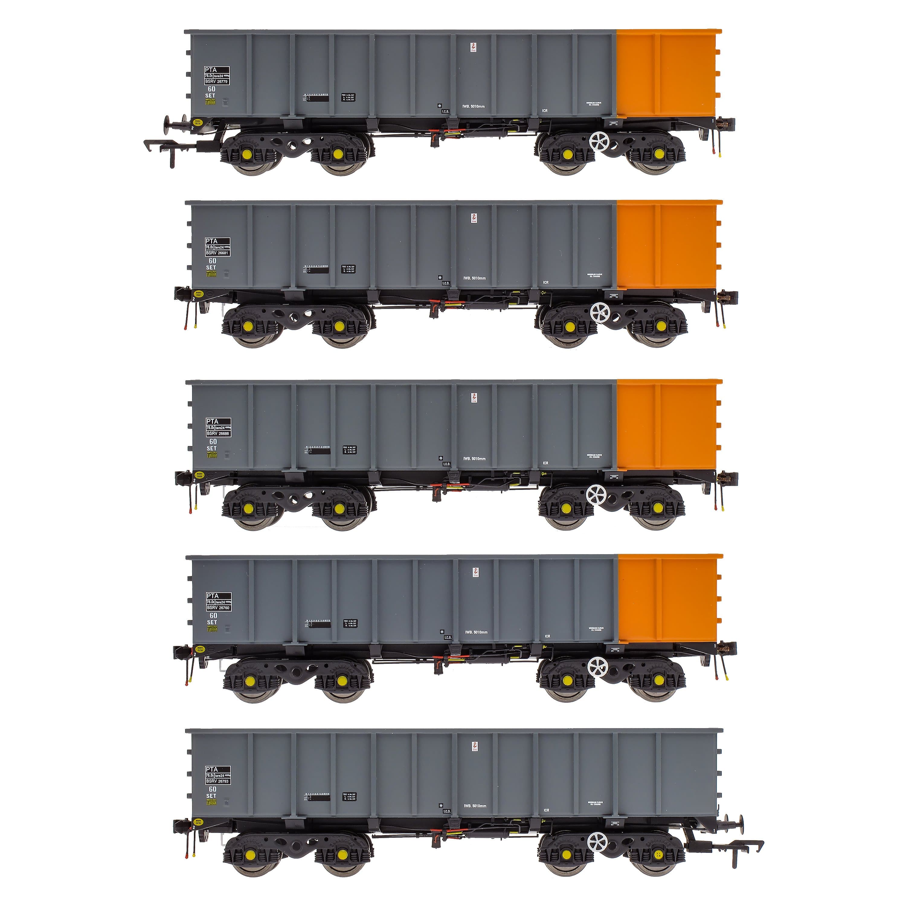 PTA/JTA+JUA Drehgestell-Kippvorrichtung – Britisches Stahlgrau & Orange (Außen)