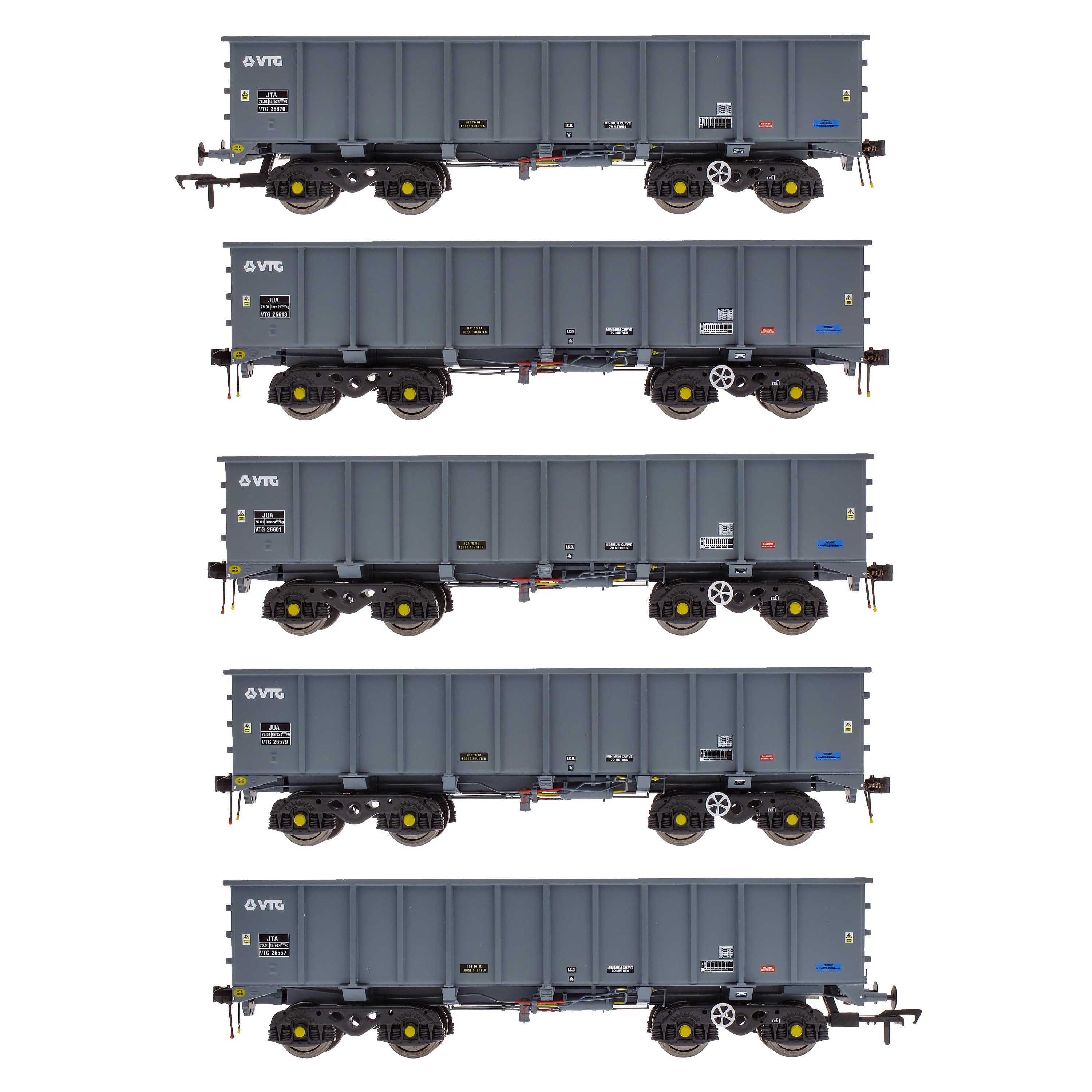 PTA/JTA+JUA Bogie-Kipper-Paket – VTG-Grau – Außenpaket