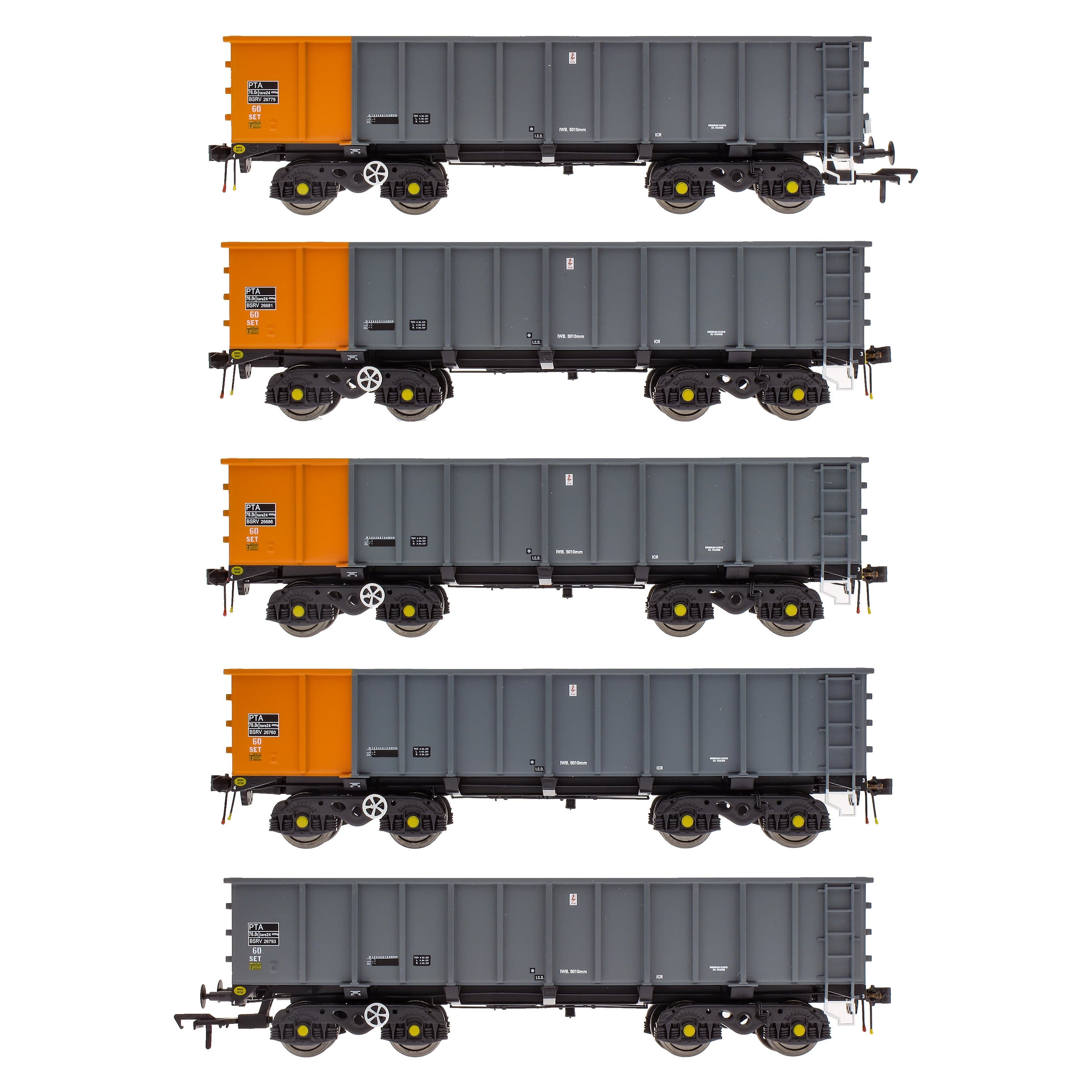 PTA/JTA+JUA Drehgestell-Kippvorrichtung – Britisches Stahlgrau & Orange (Außen)