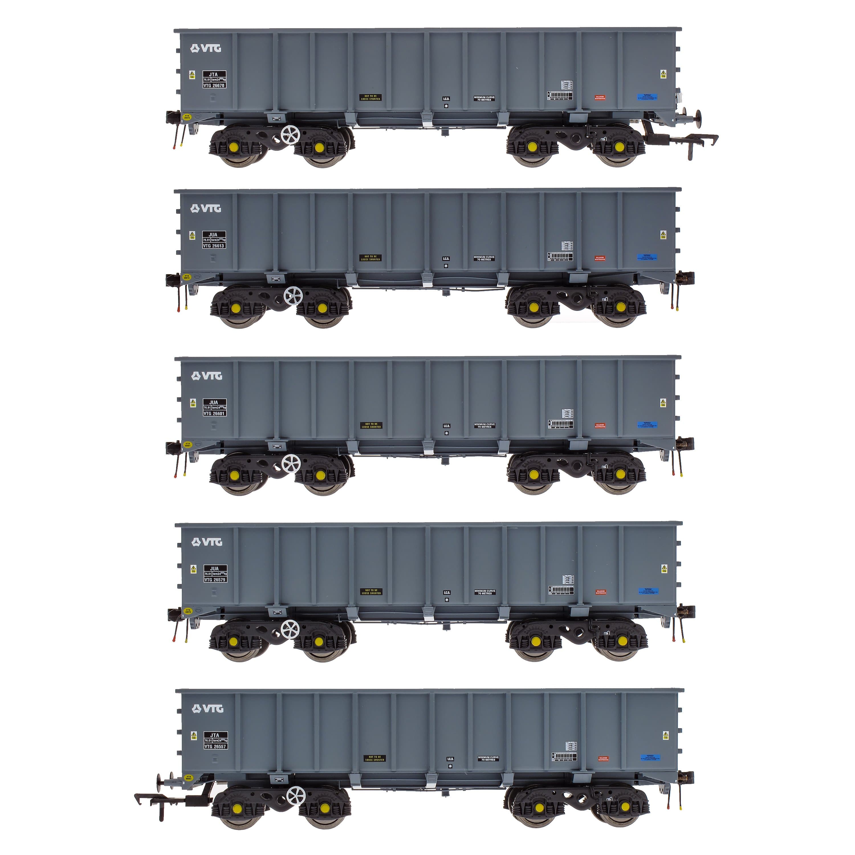 PTA/JTA+JUA Bogie-Kipper-Paket – VTG-Grau – Außenpaket