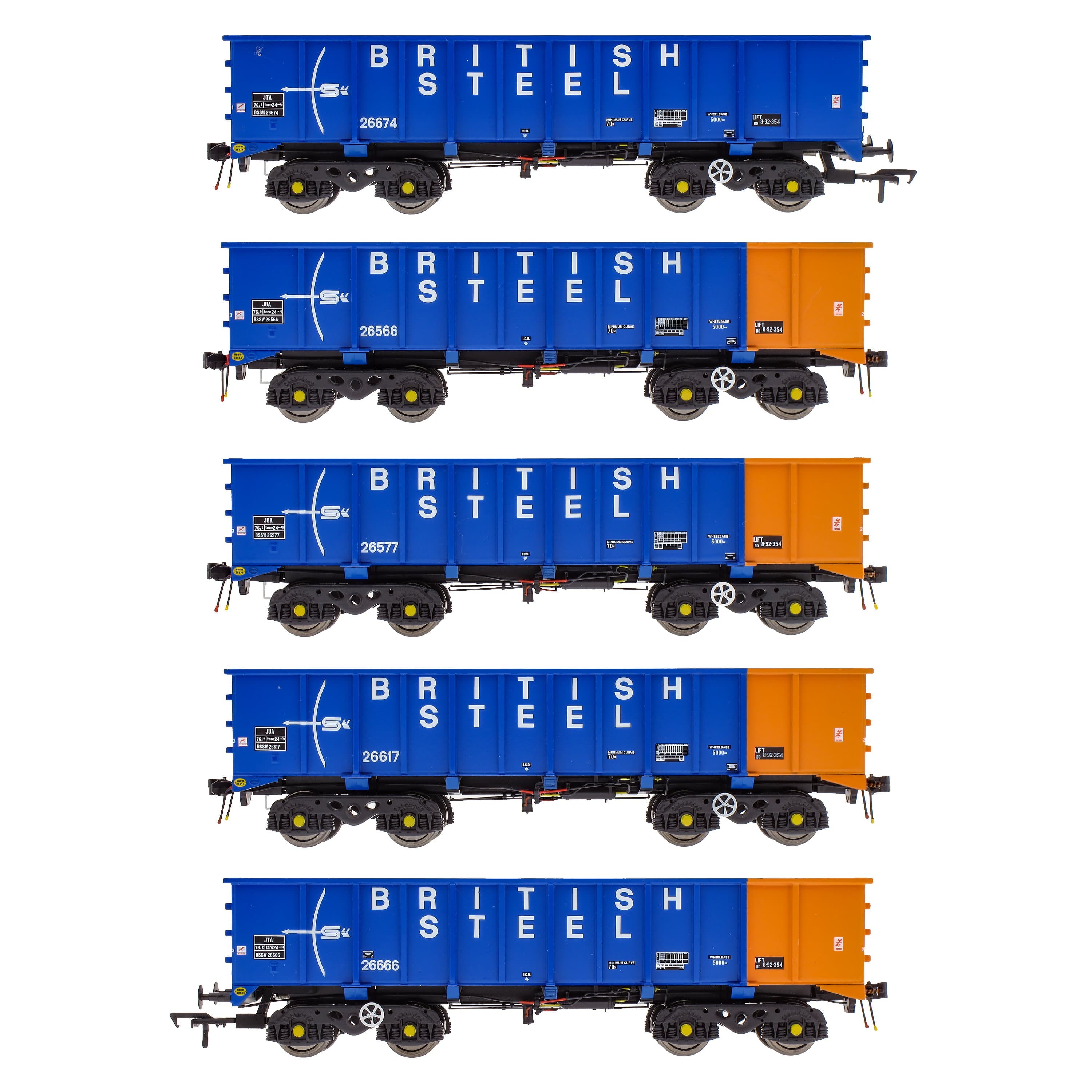 PTA/JTA+JUA Bogie Tippler Pack – British Steel Blue (außen)