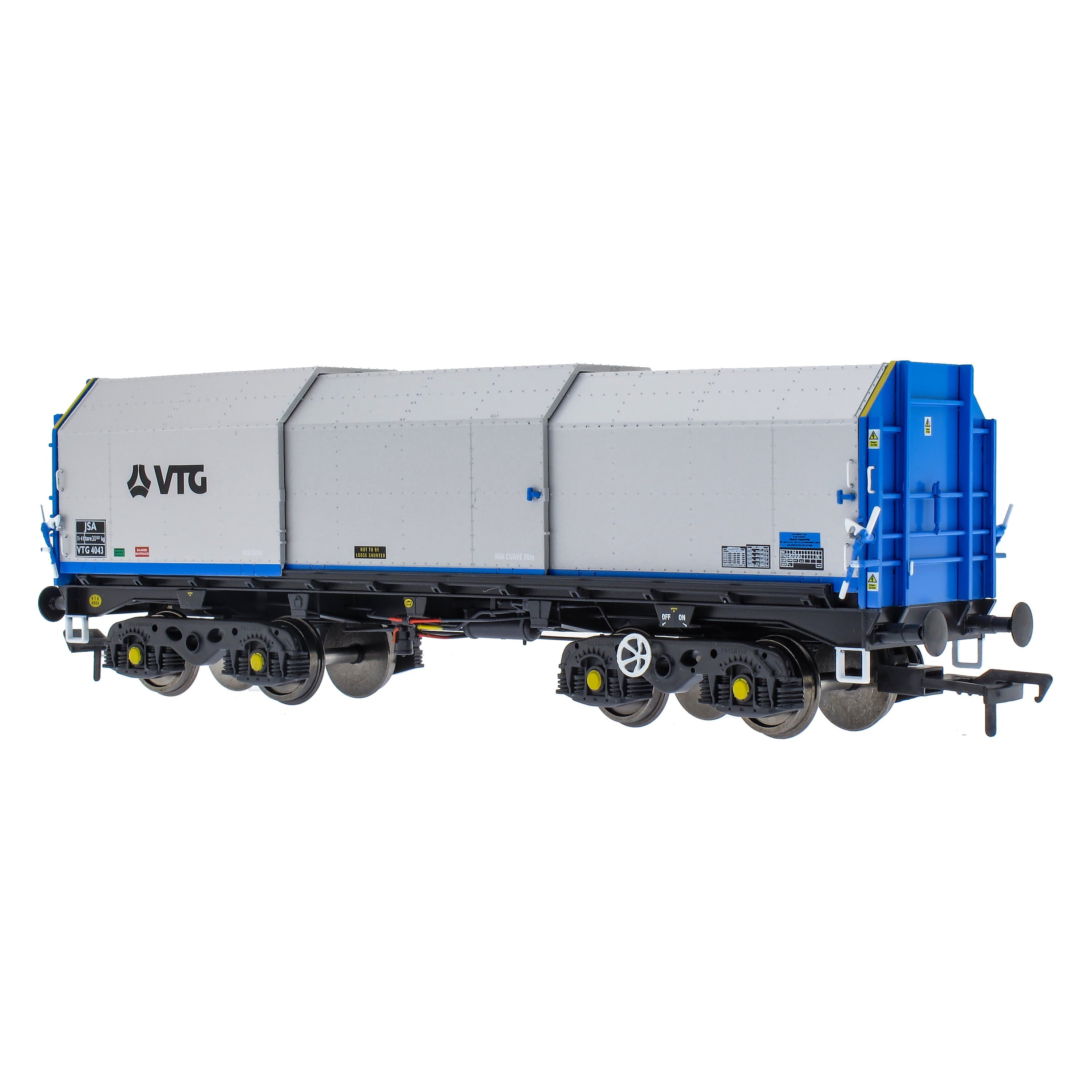 JSA Drehgestell-Planwagen aus Stahl, Doppelpack – VTG 2