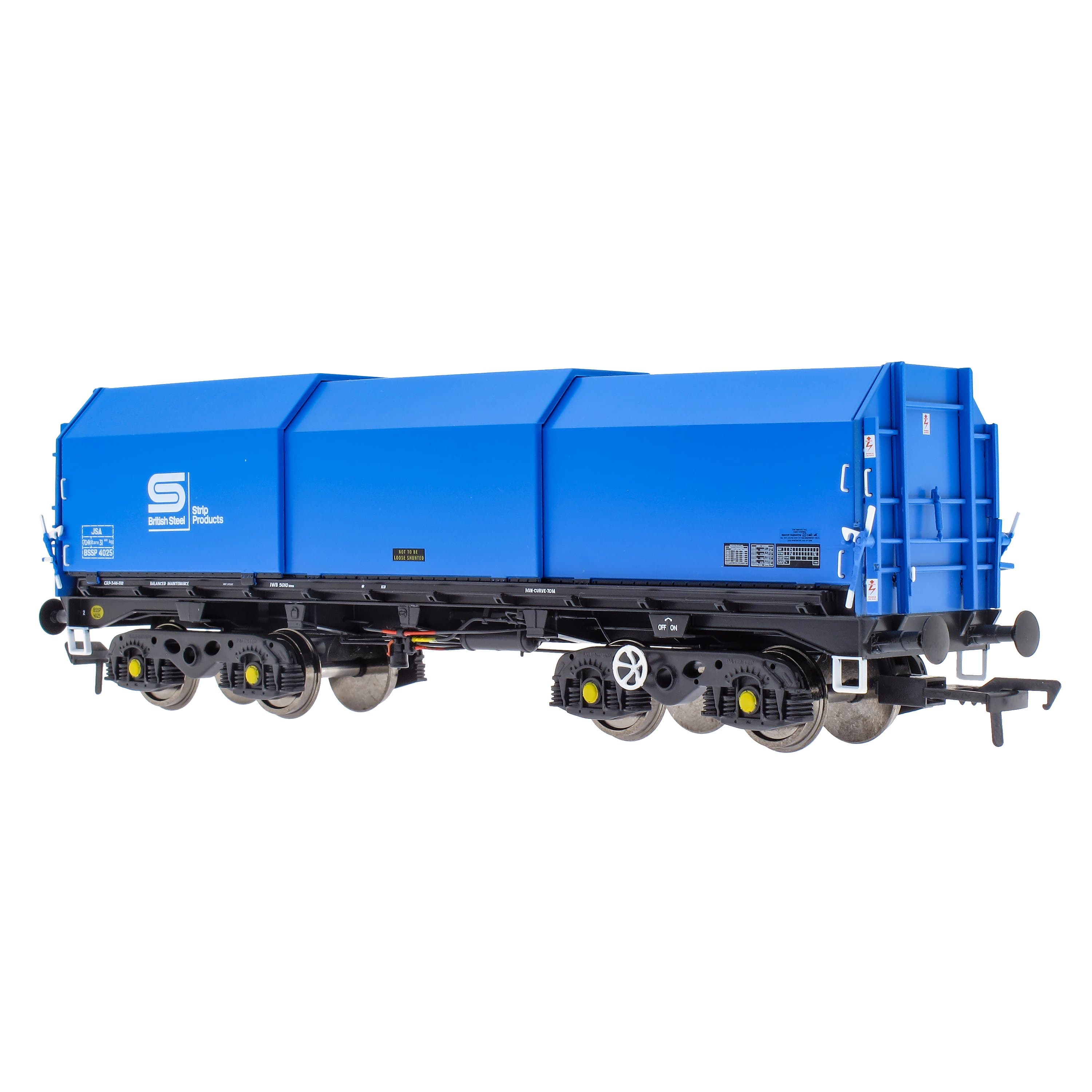 JSA Bogie Planwagen aus Stahl, Doppelpack – British Steel 1