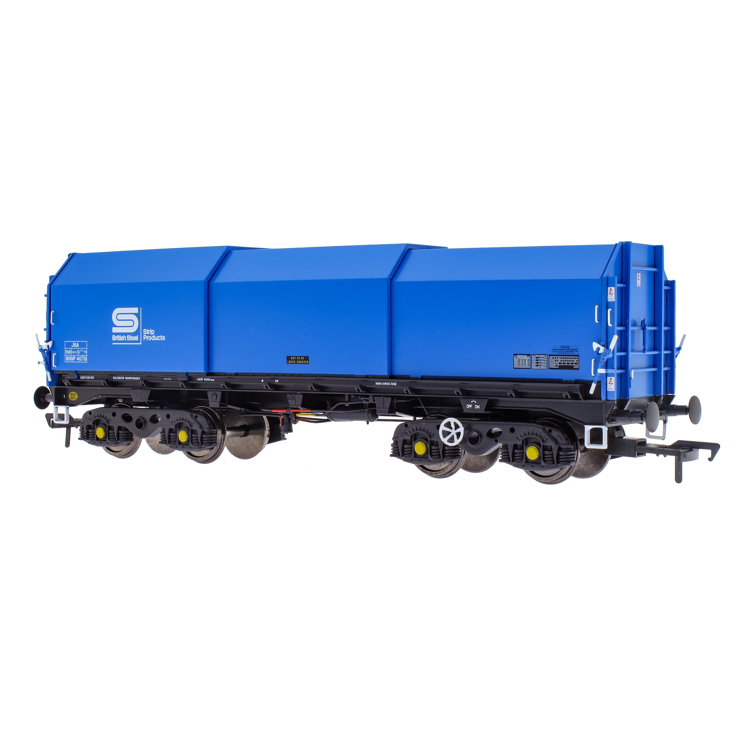 JSA Bogie Planenstahlwagen im Doppelpack – British Steel 3