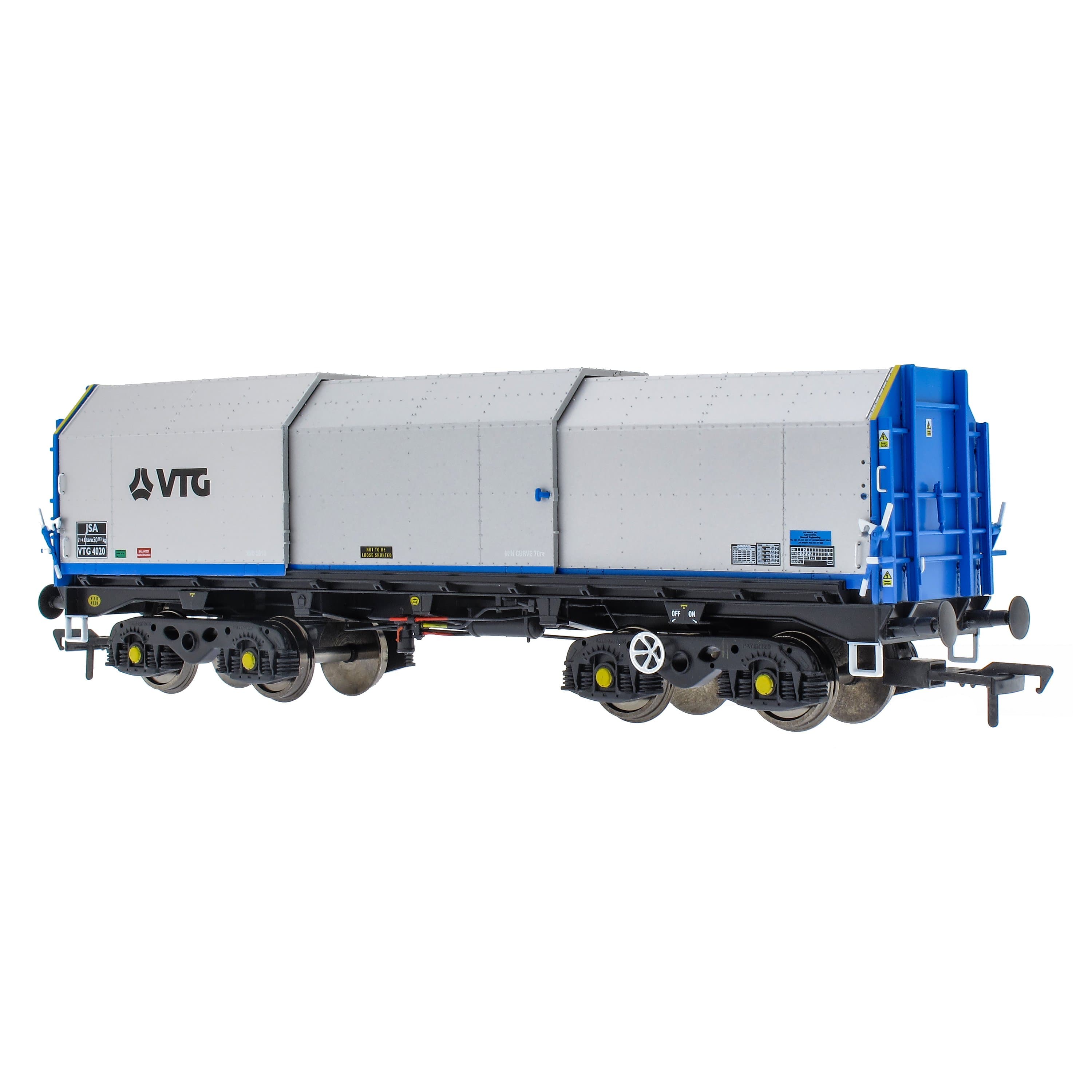 JSA Drehgestell-Planwagen aus Stahl, Doppelpack – VTG 1