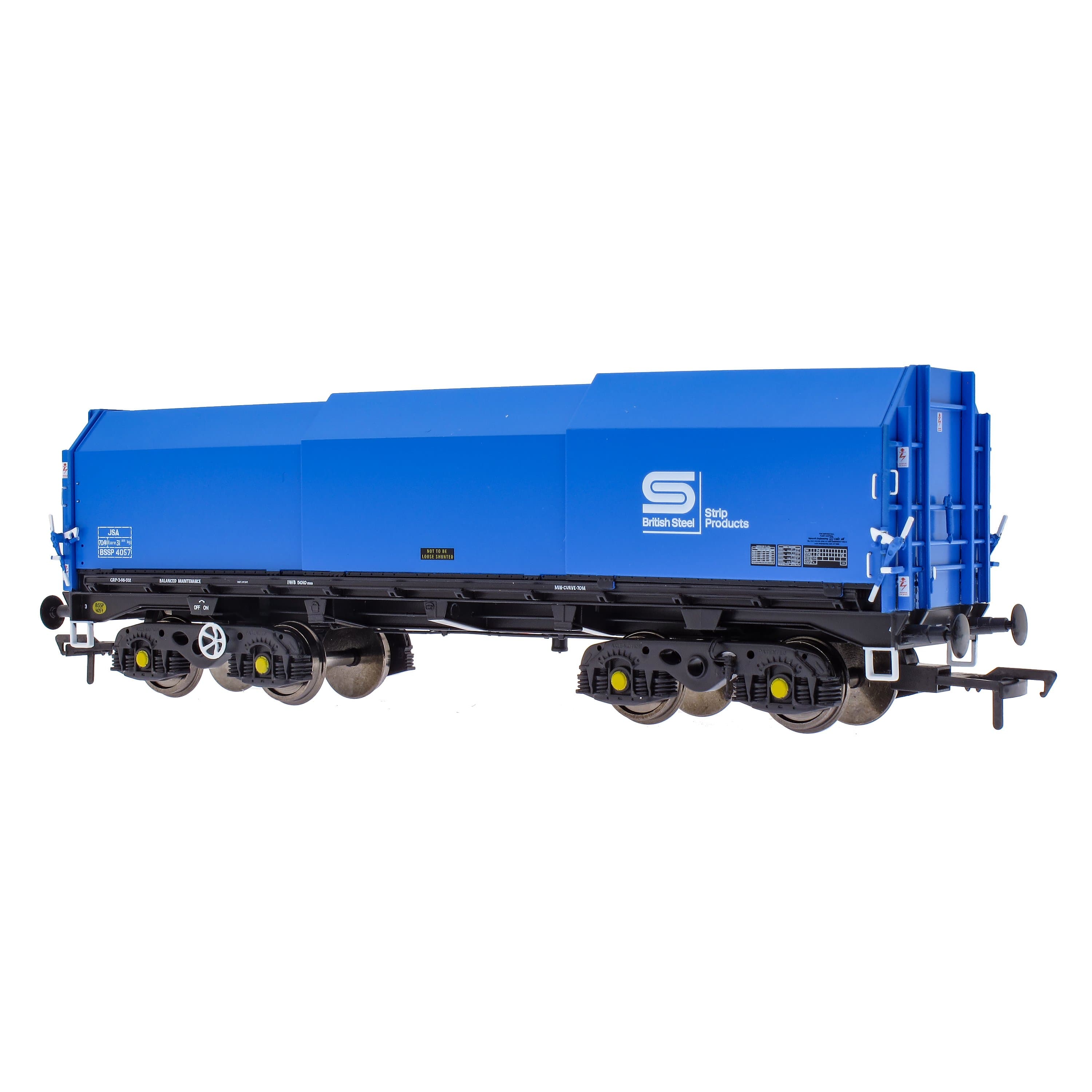 JSA Bogie Planenstahlwagen im Doppelpack – British Steel 3