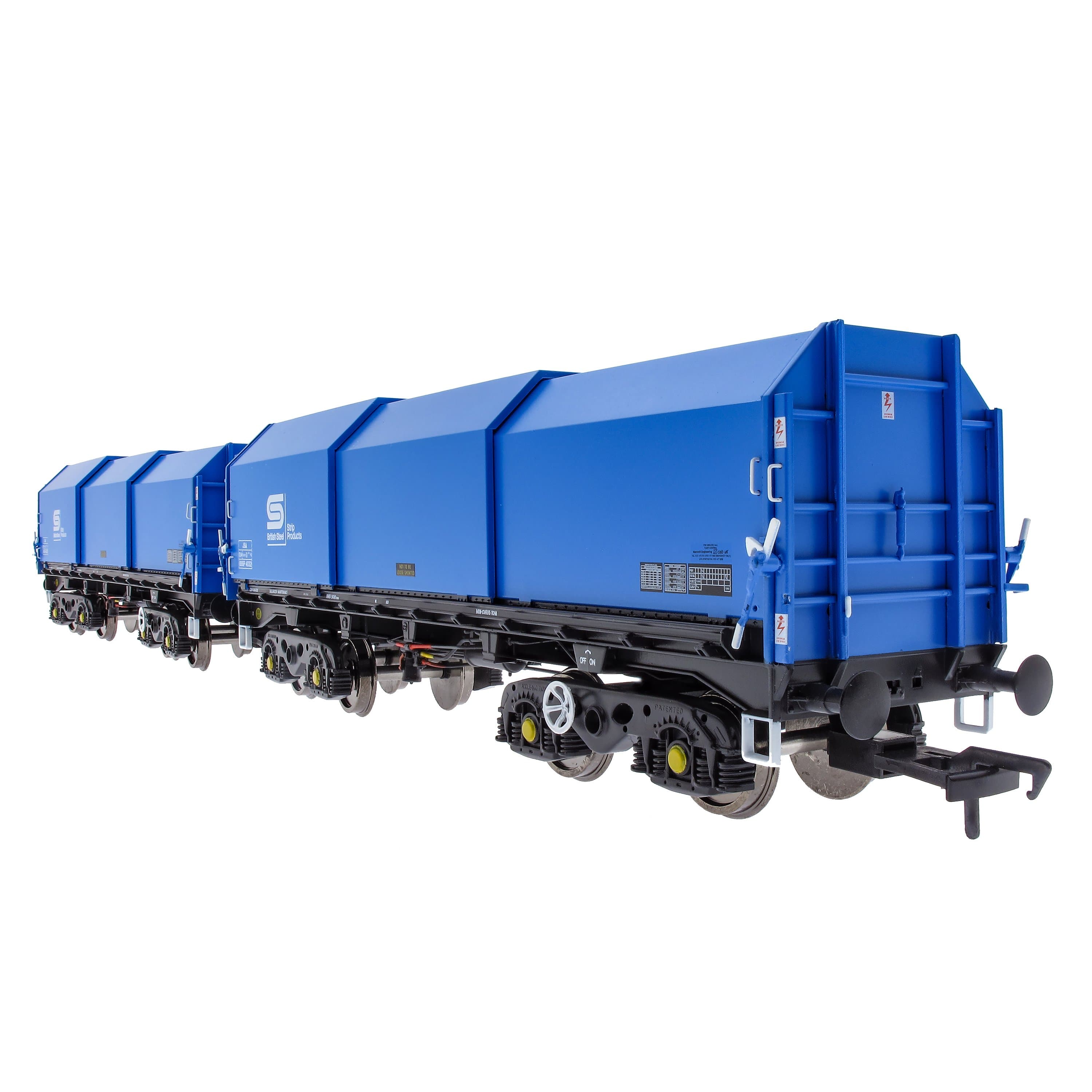 JSA Bogie Planwagen aus Stahl, Doppelpack – British Steel 1