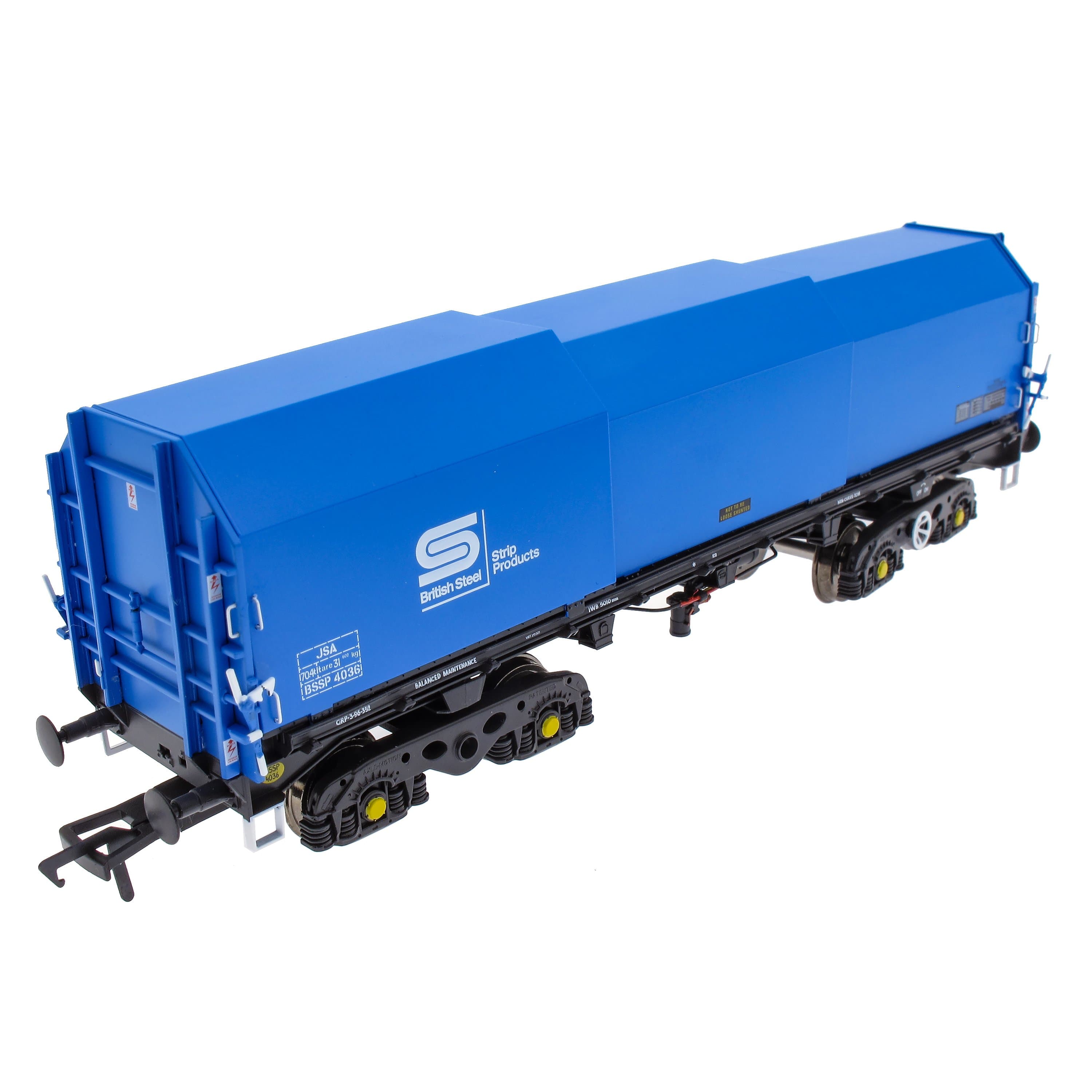 JSA Bogie Planwagen aus Stahl, Doppelpack – British Steel 2