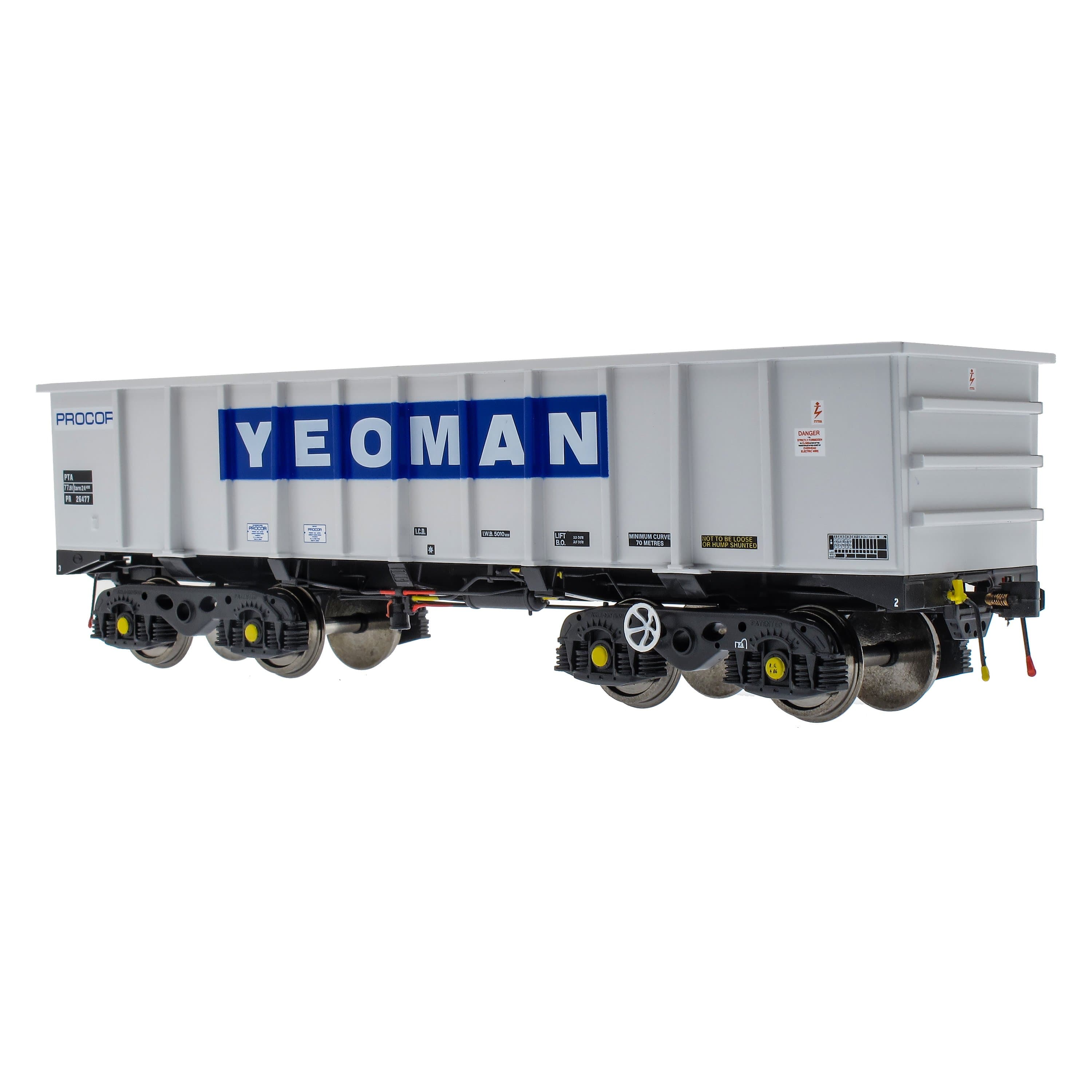 PTA/JUA Bogie Kipper Pack – Yeoman [Procor] Grau/Elfenbein – Innenpaket