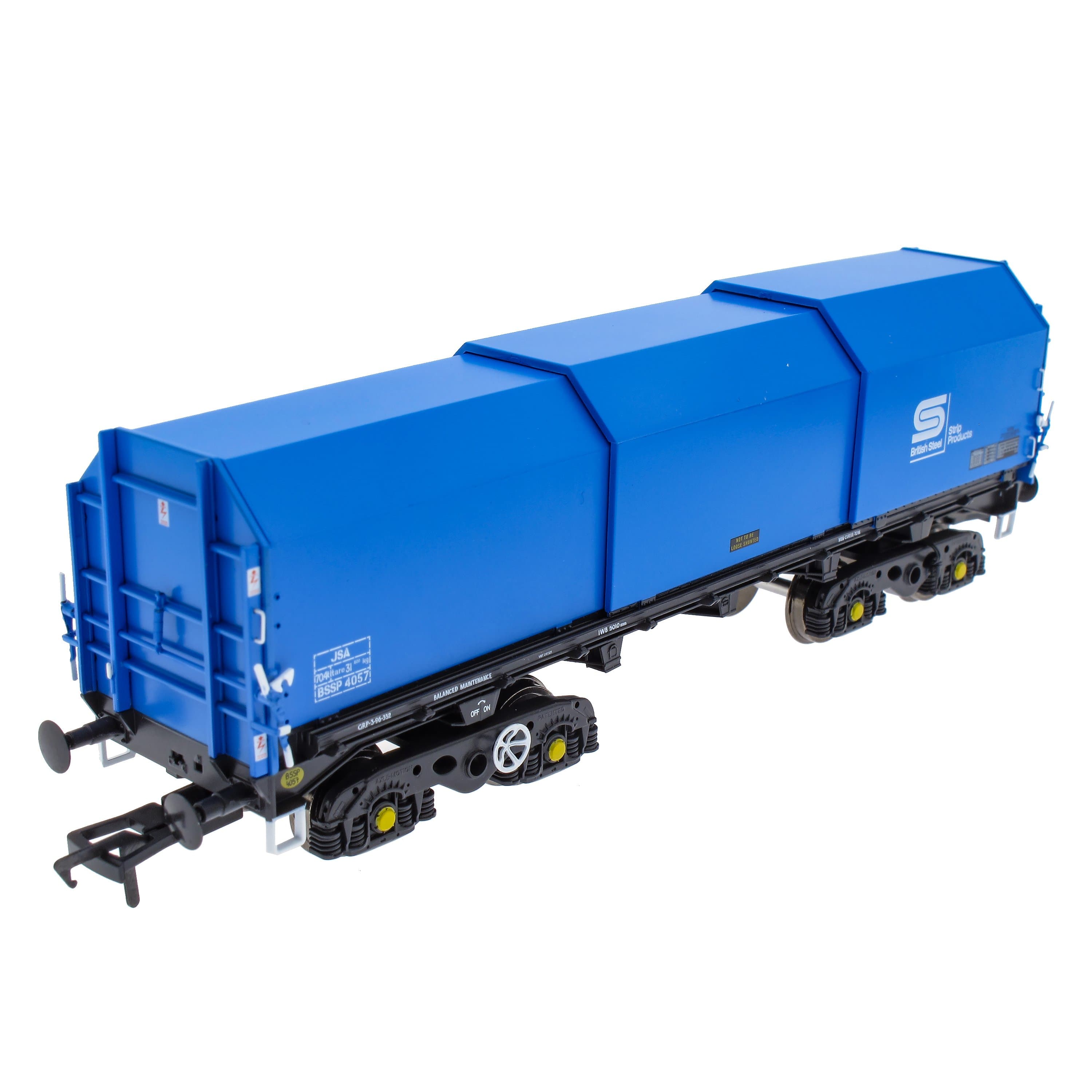 JSA Bogie Planenstahlwagen im Doppelpack – British Steel 3