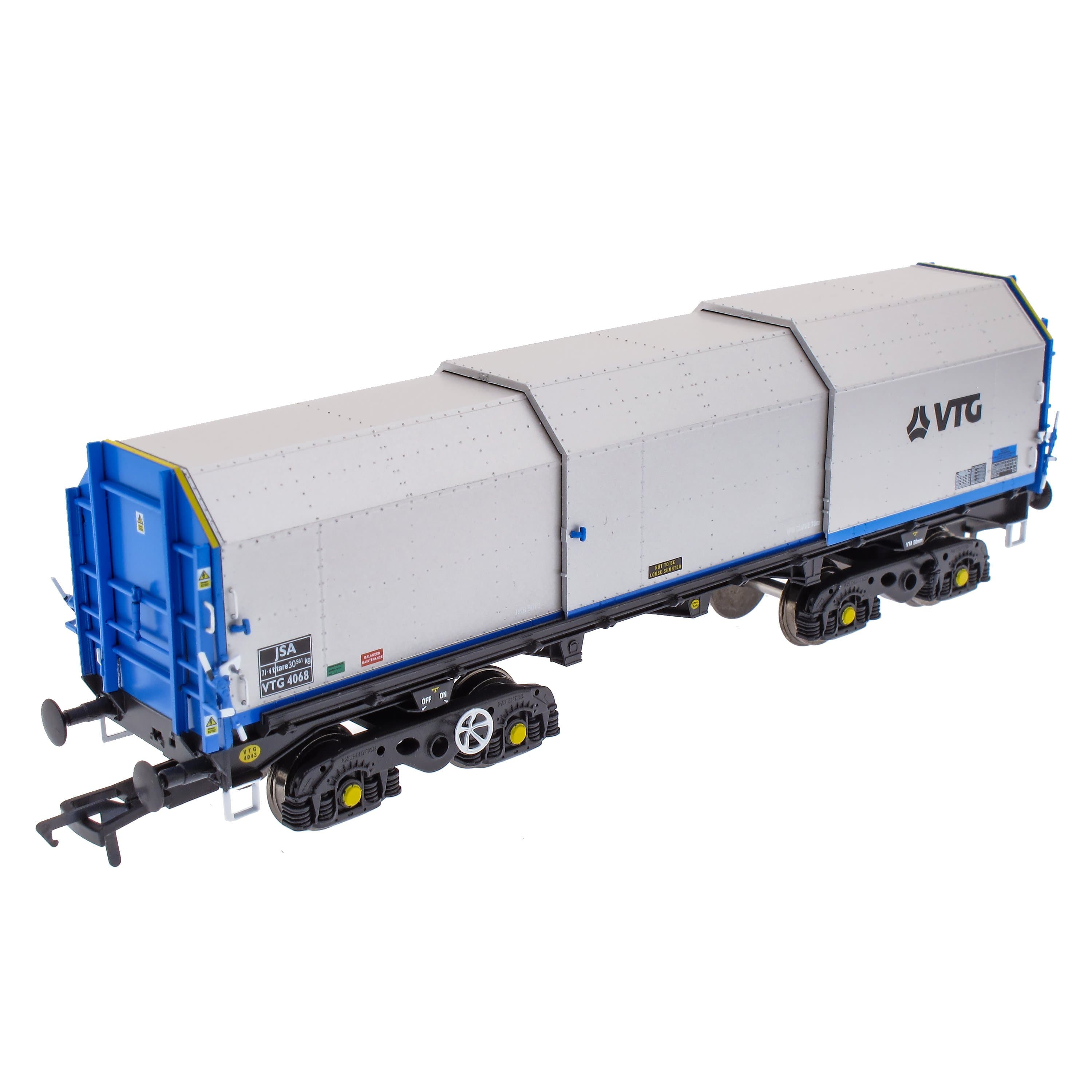 JSA-Drehgestell-Planwagen aus Stahl, Doppelpack – VTG 3