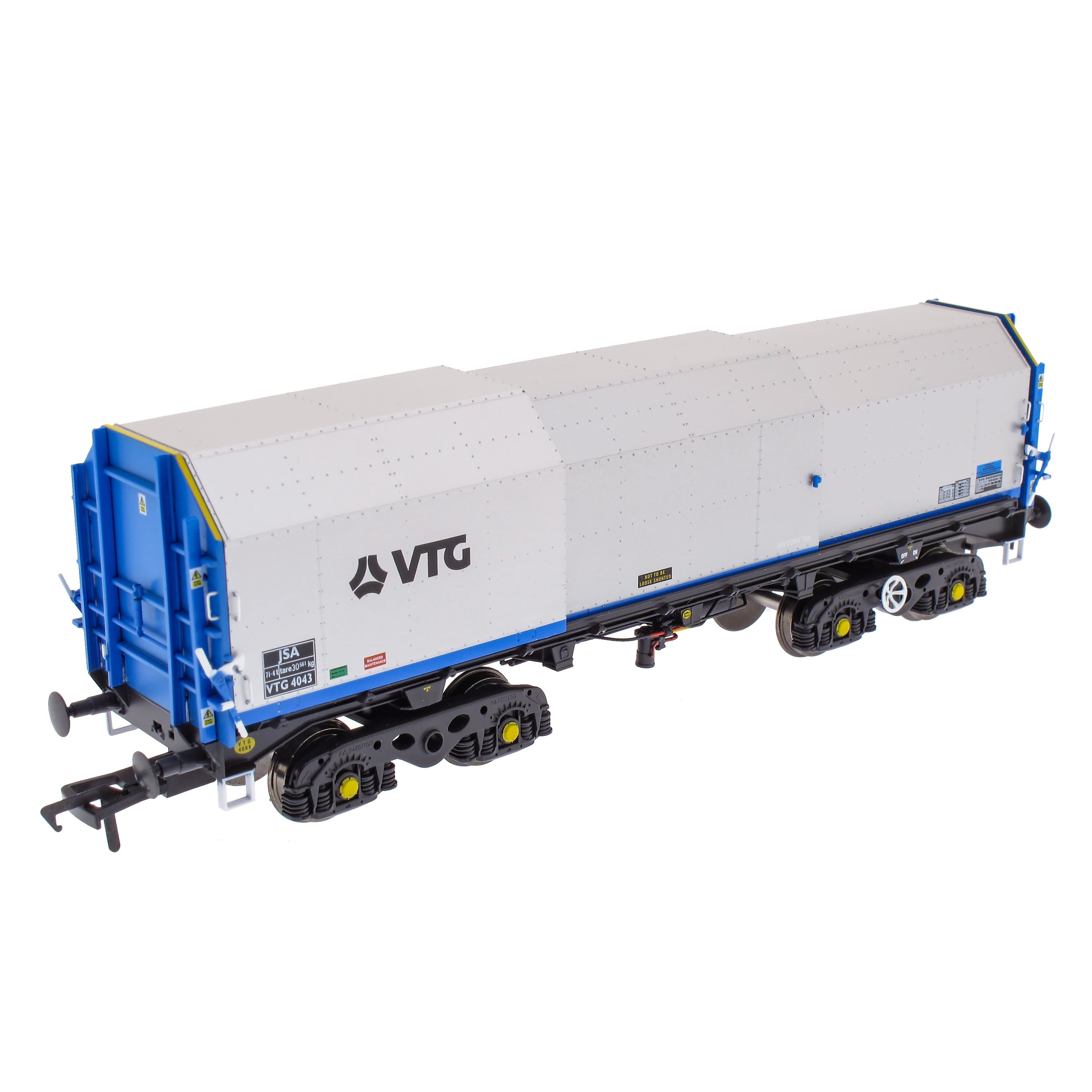 JSA-Drehgestell-Planwagen aus Stahl, Doppelpack – VTG 3