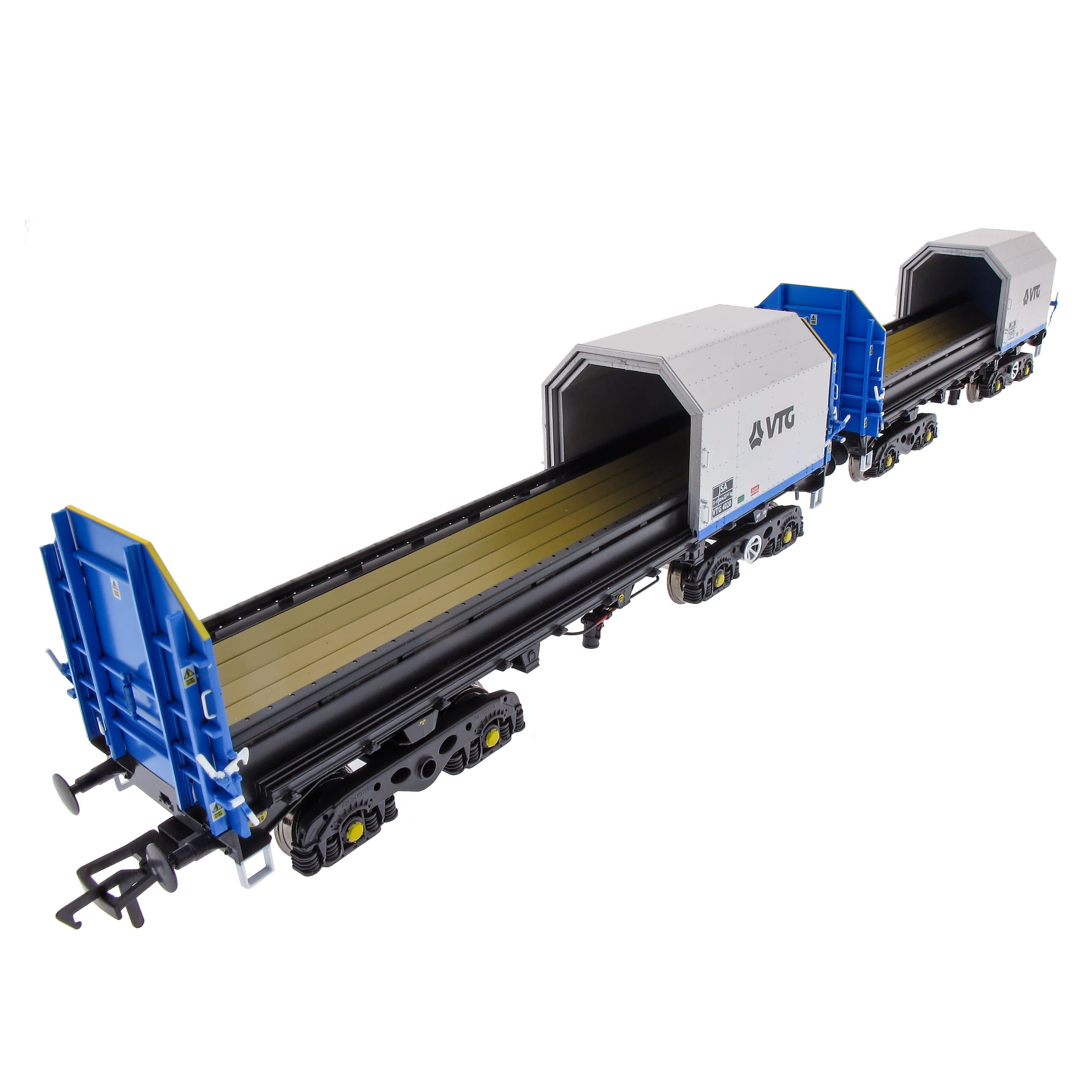 JSA Drehgestell-Planwagen aus Stahl, Doppelpack – VTG 1