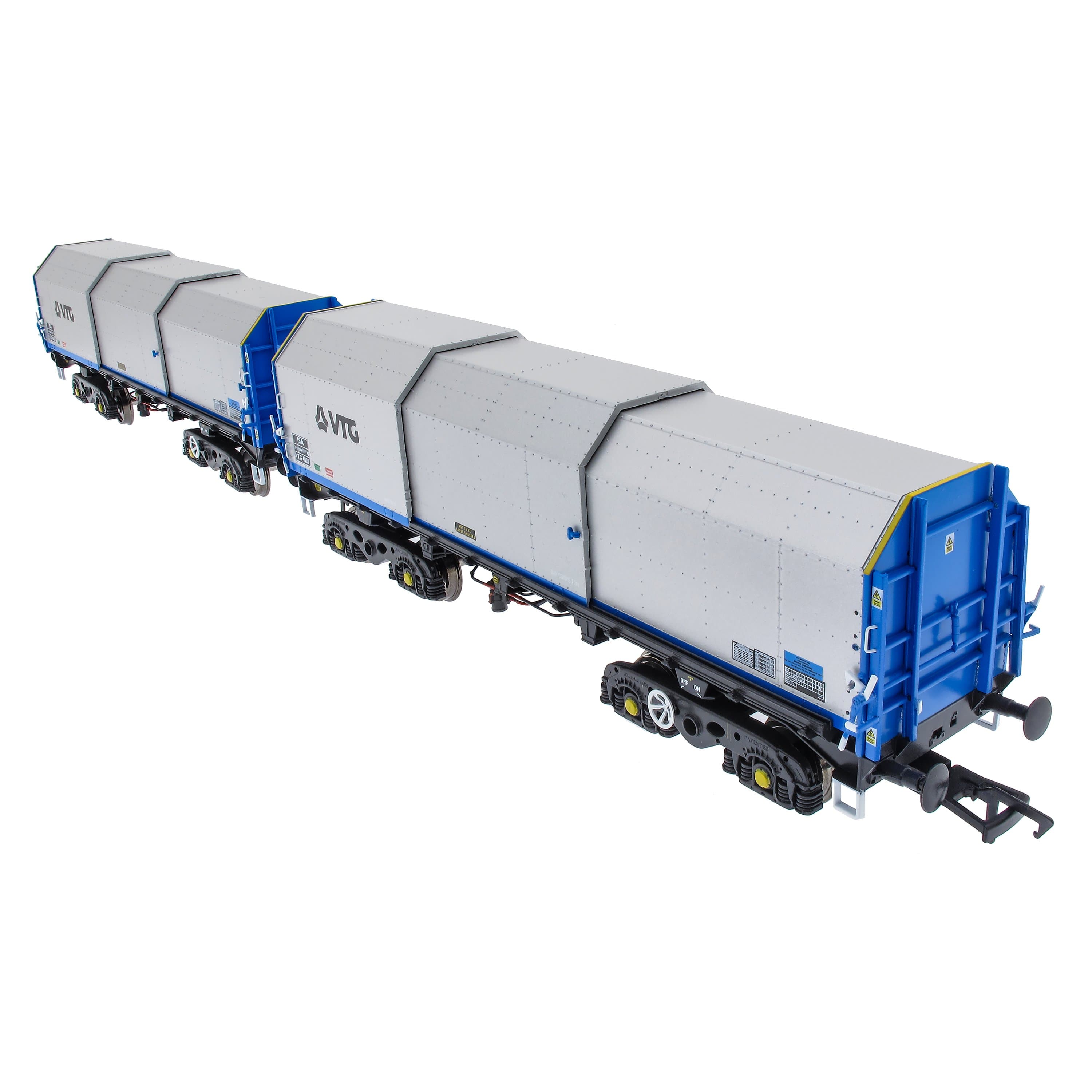 JSA Drehgestell-Planwagen aus Stahl, Doppelpack – VTG 1