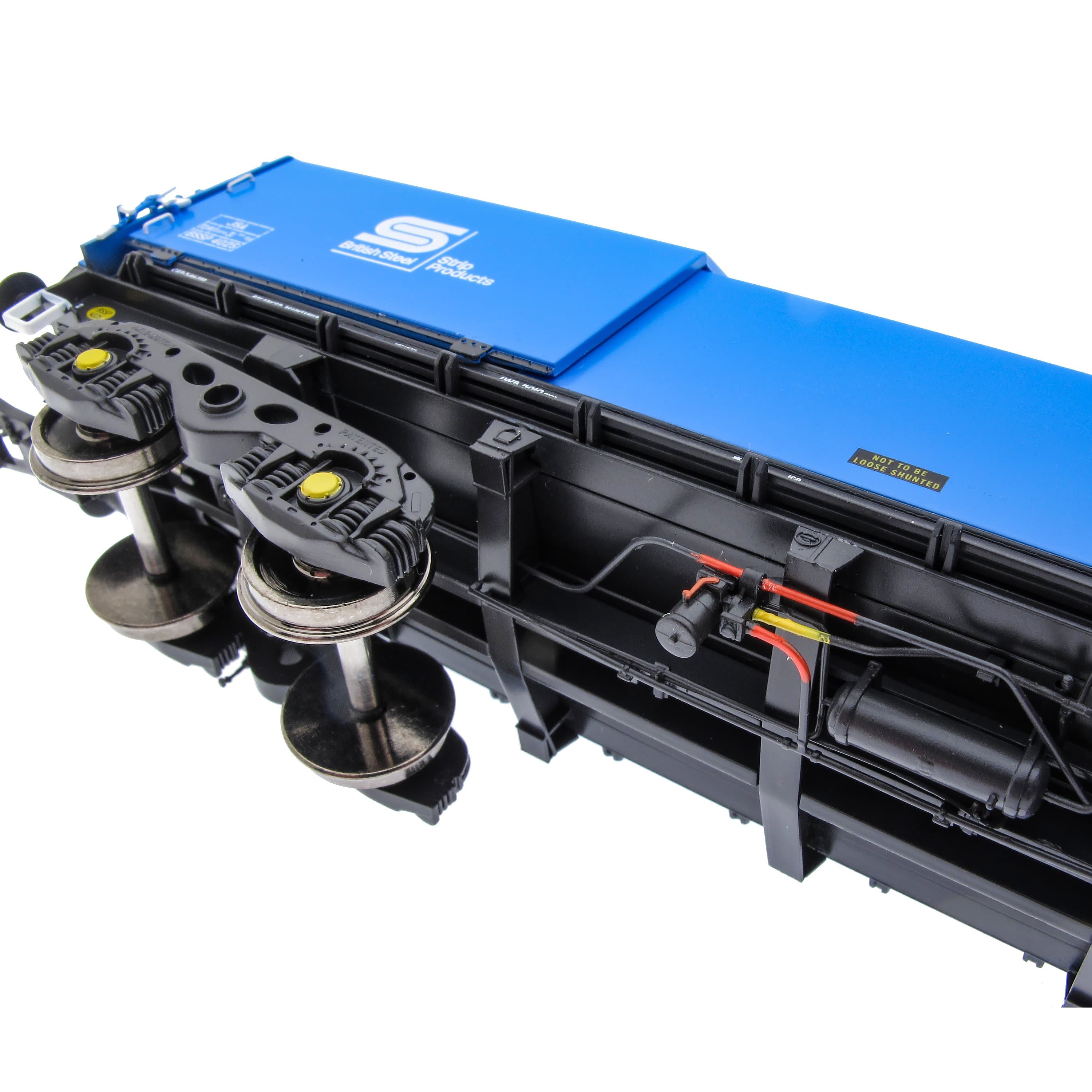 JSA Bogie Planwagen aus Stahl, Doppelpack – British Steel 1